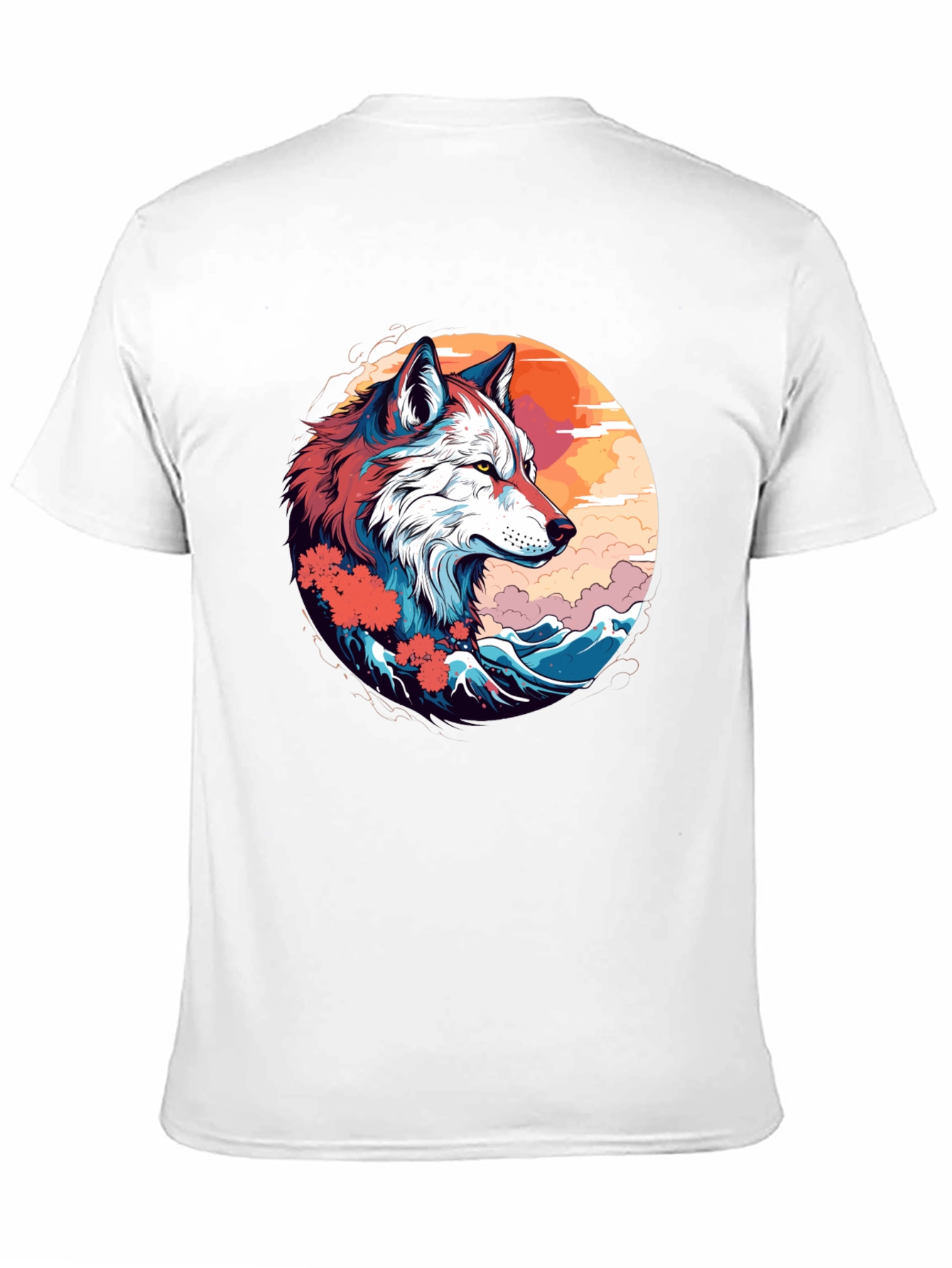 Wolf Art Graphic Tee - Mens Black T-Shirt