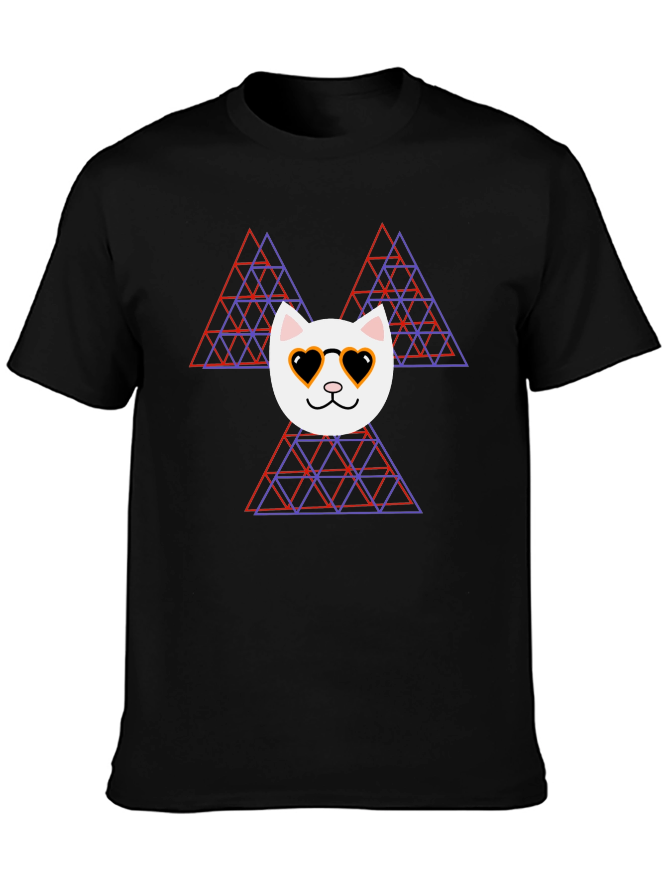 Cool Cat Geometric T-Shirt