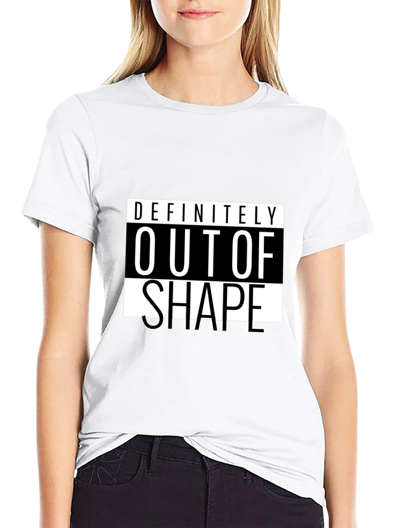Definitely Out of Shape Black T-Shirt