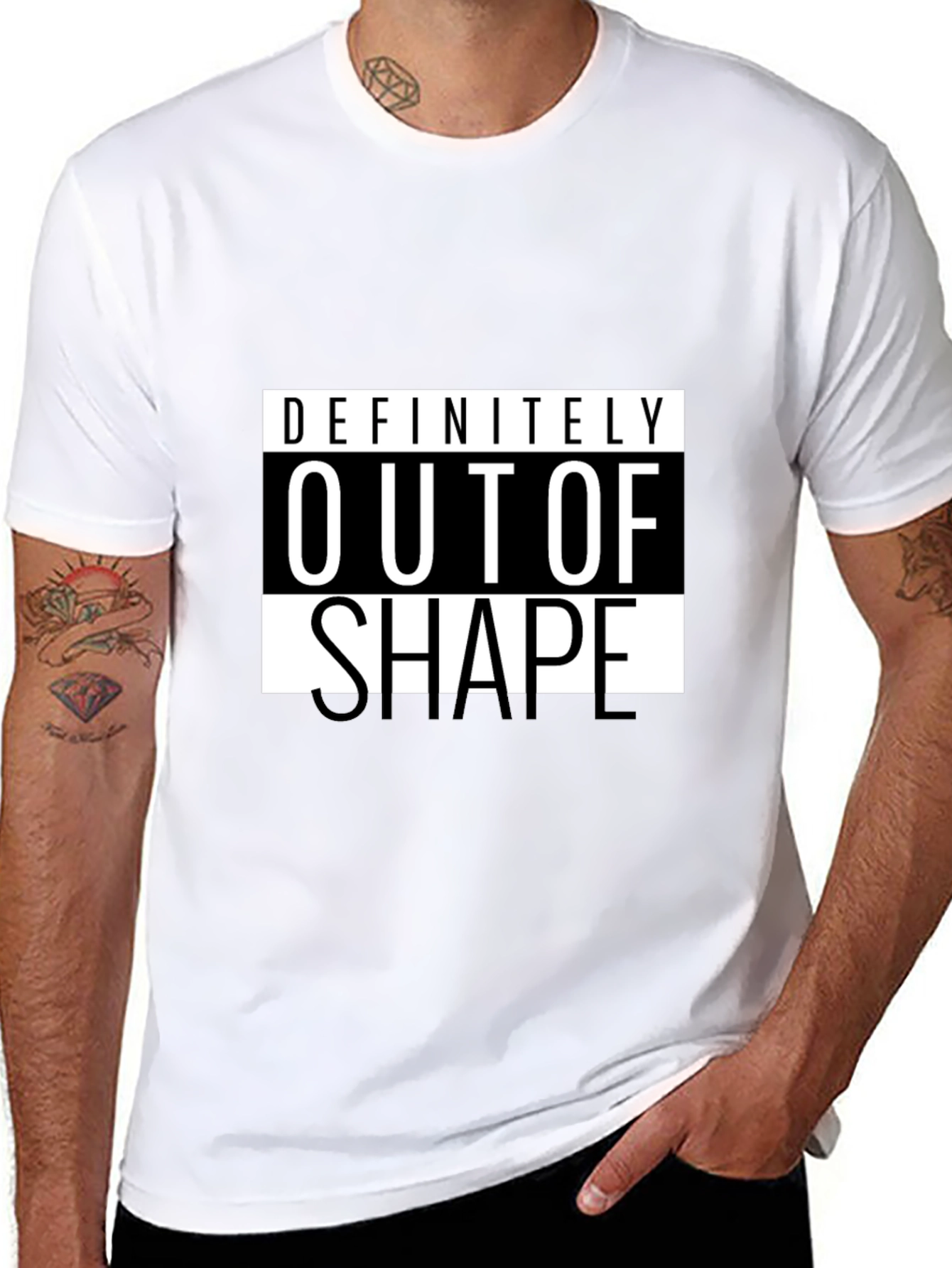 Definitely Out of Shape Black T-Shirt