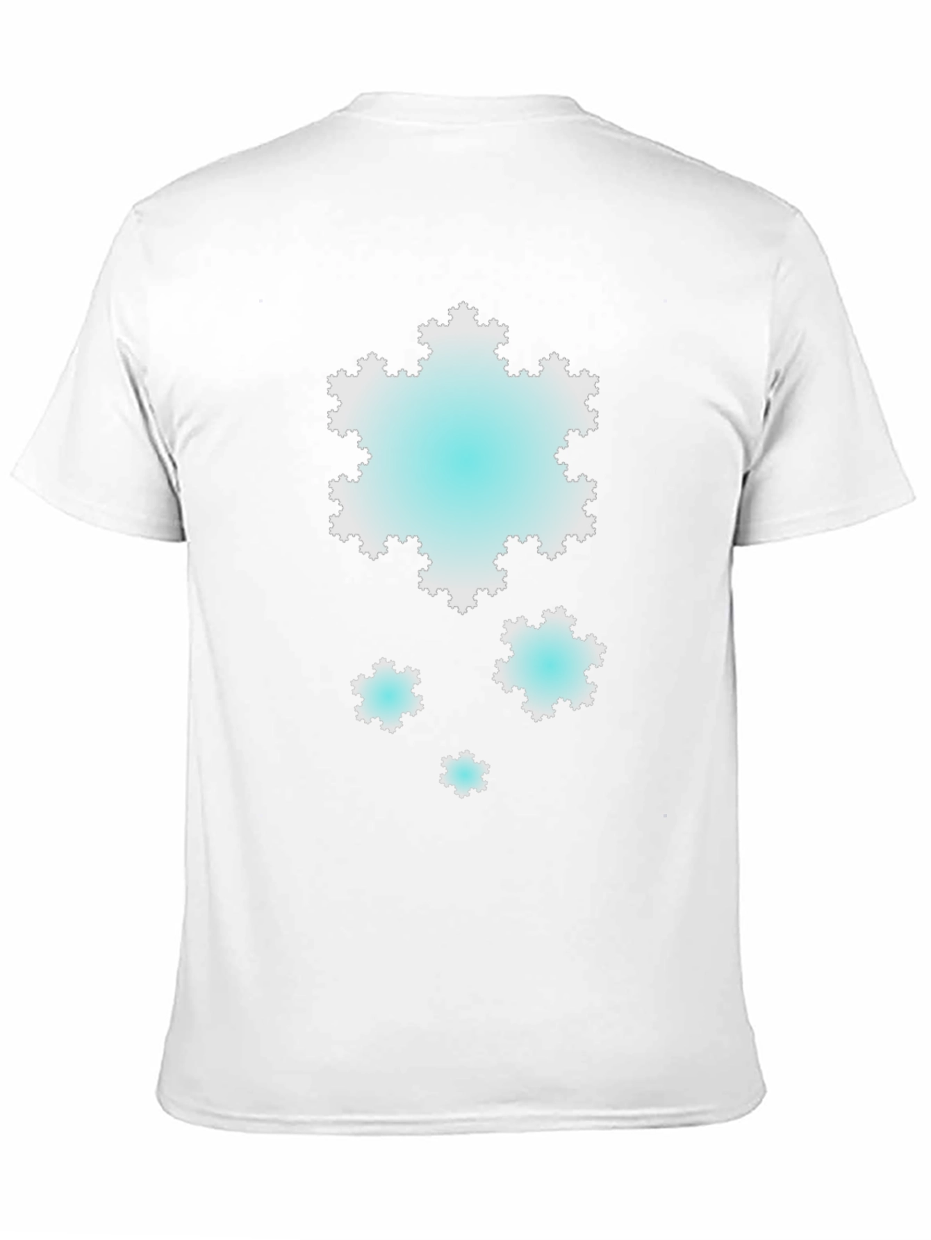Fractal Snowflake Graphic Black T-Shirt