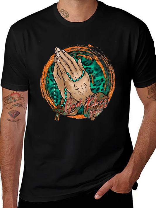 God Bless You Graphic Print Tee