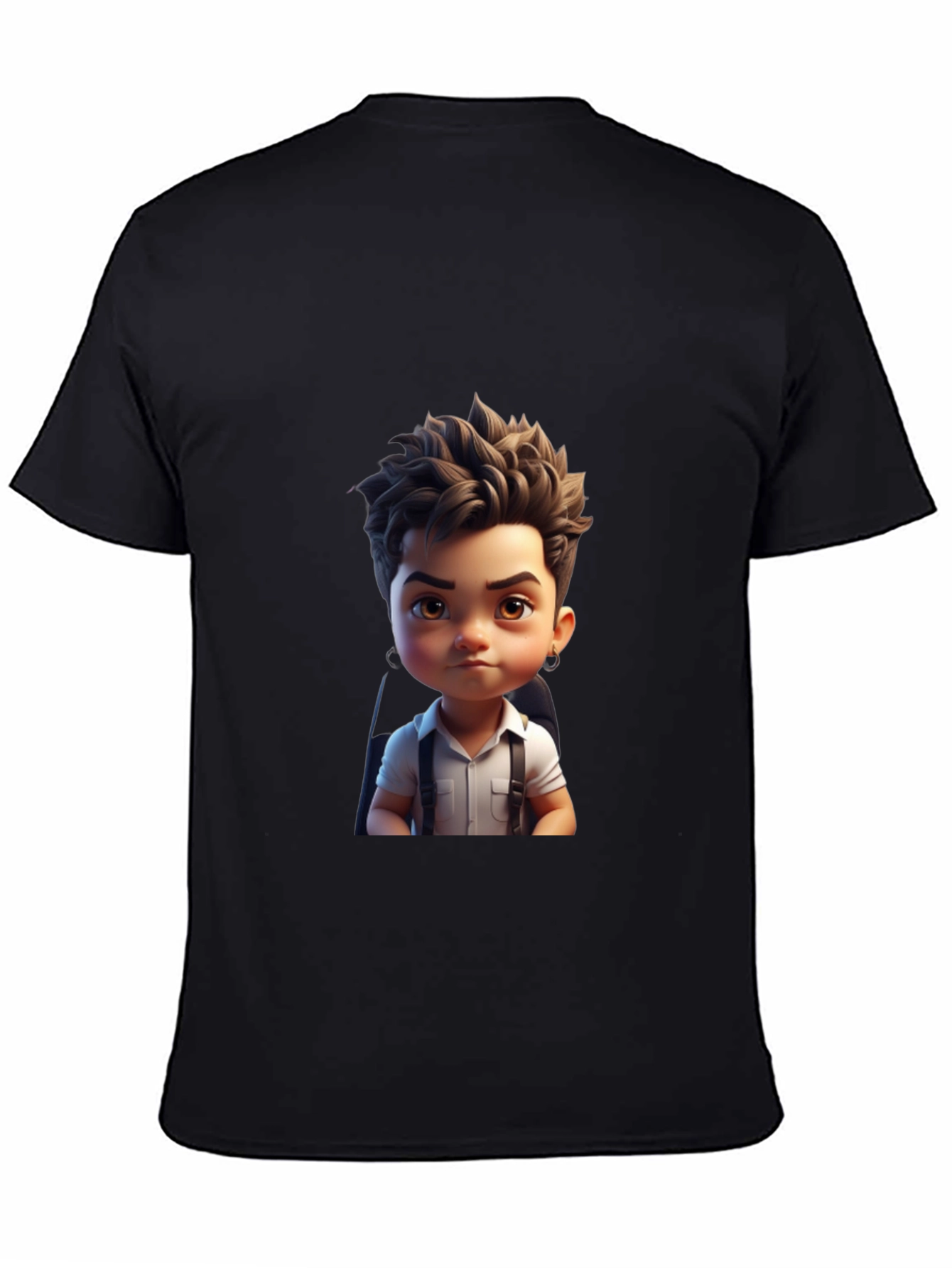 Cartoon Boy Graphic Print T-Shirt