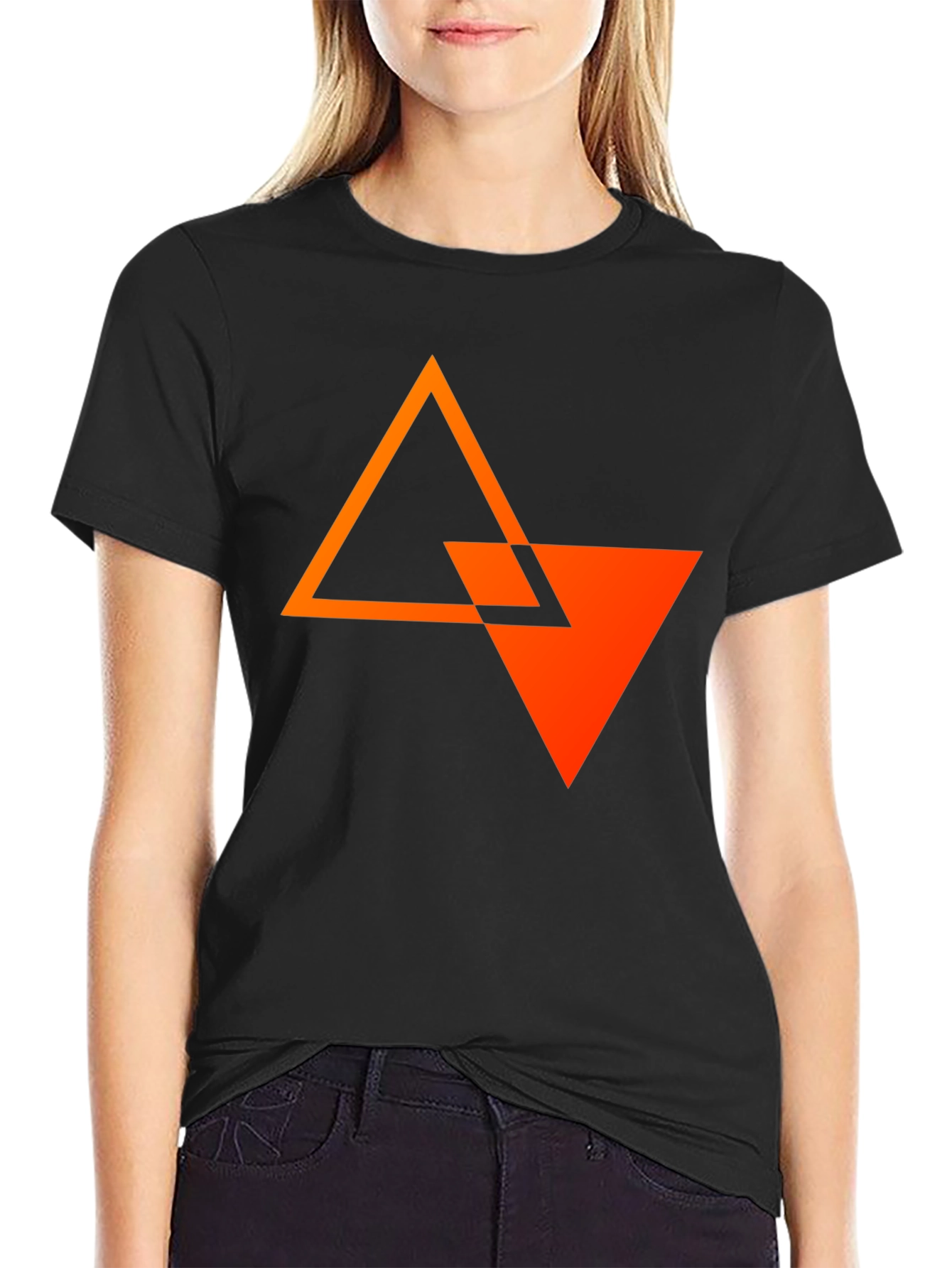 Modern Graphic Tee: Abstract Triangle Design