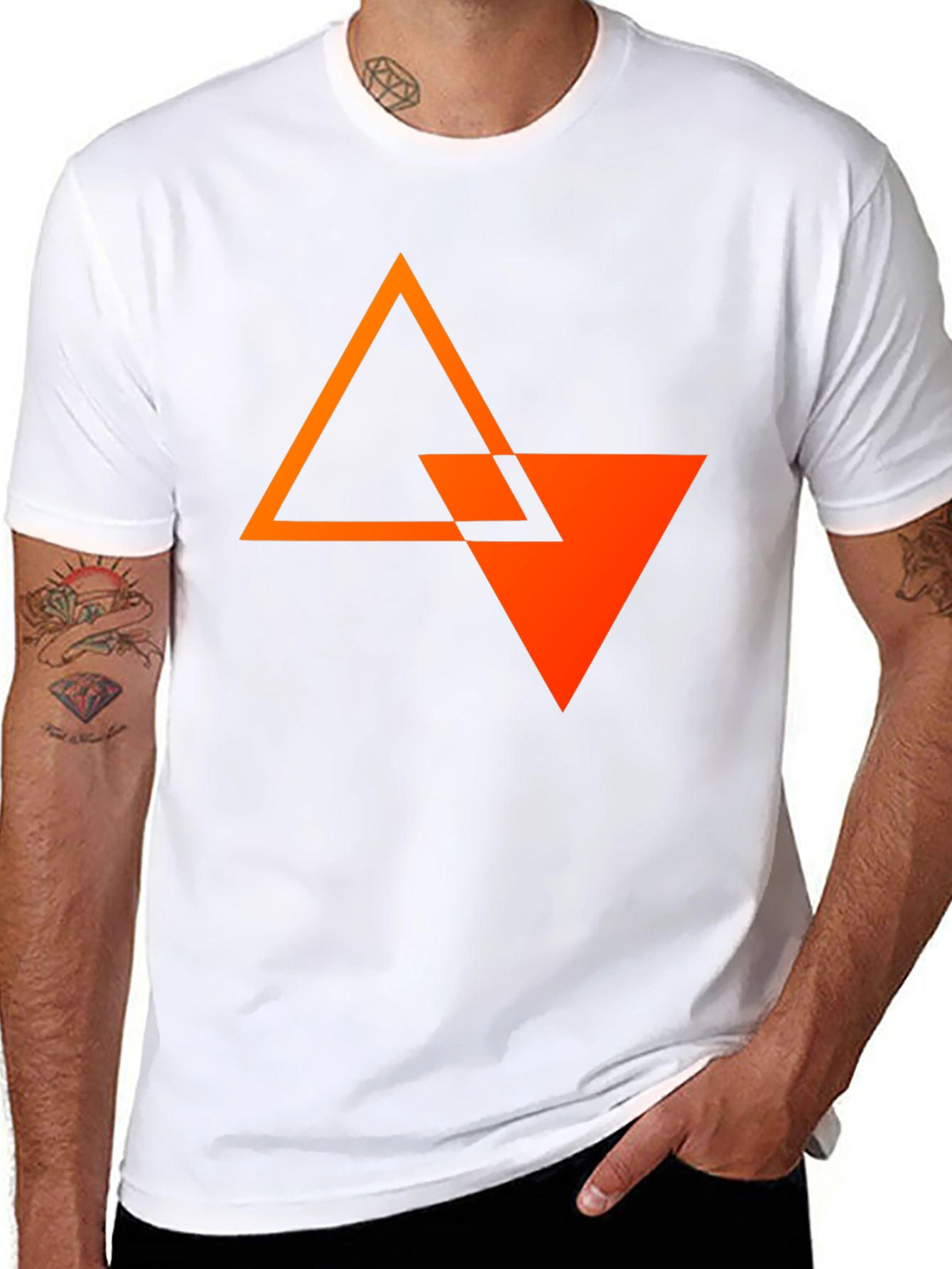 Modern Graphic Tee: Abstract Triangle Design