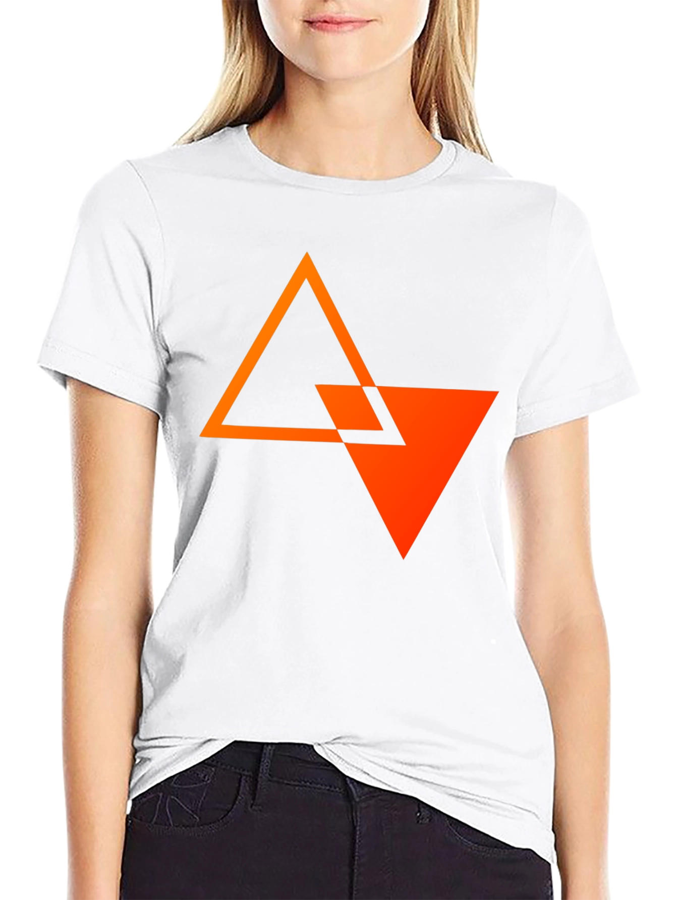 Modern Graphic Tee: Abstract Triangle Design