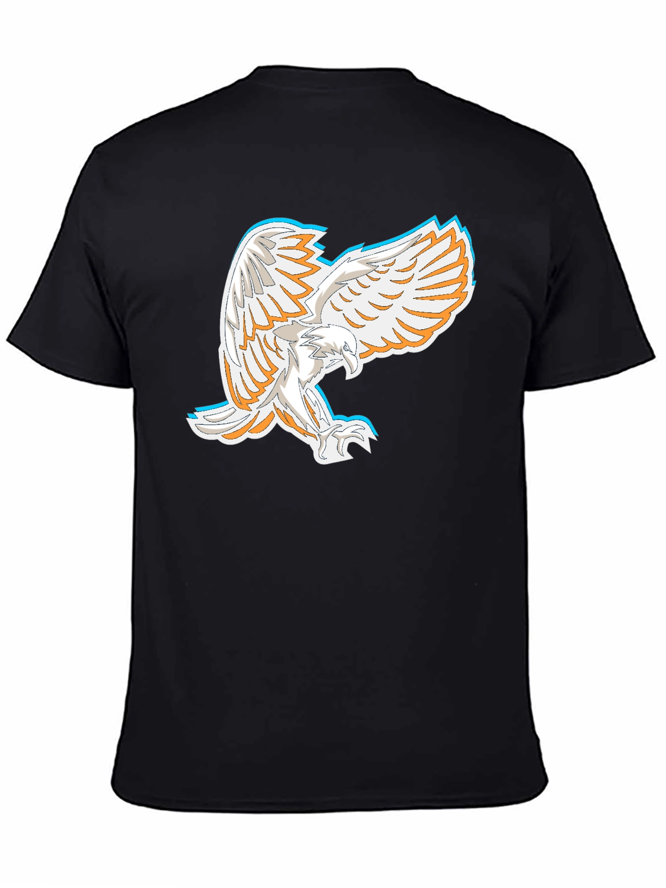 Eagle Graphic Print Black T-Shirt
