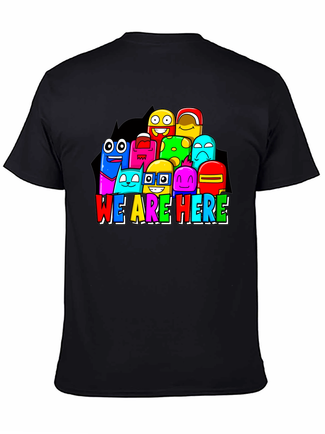 Colorful Cartoon Graphic T-Shirt