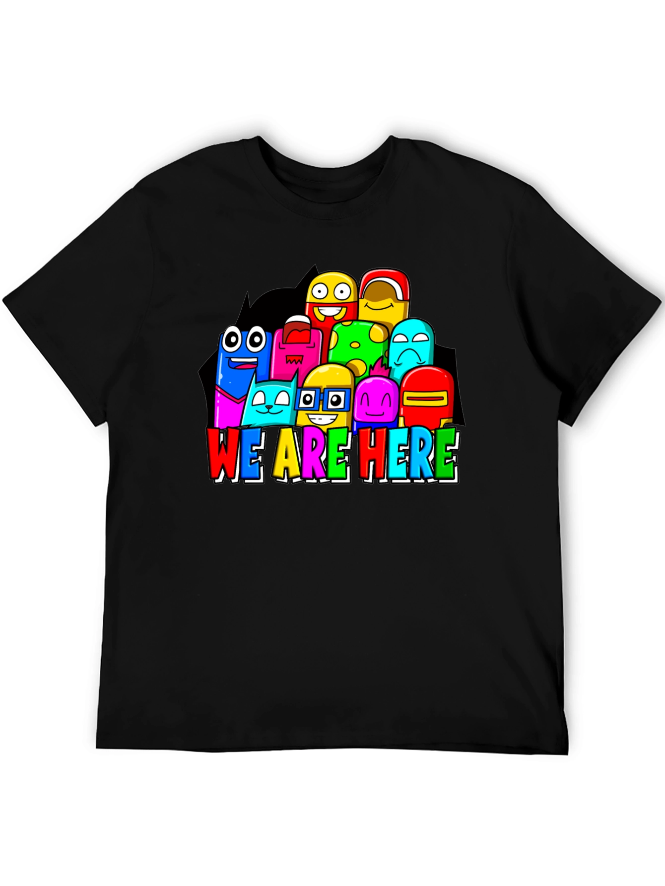 Colorful Cartoon Graphic T-Shirt