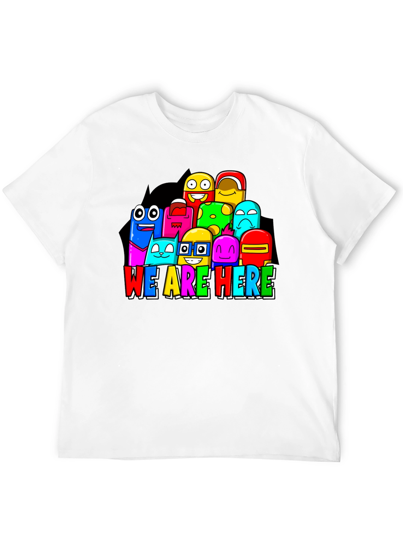 Colorful Cartoon Graphic T-Shirt