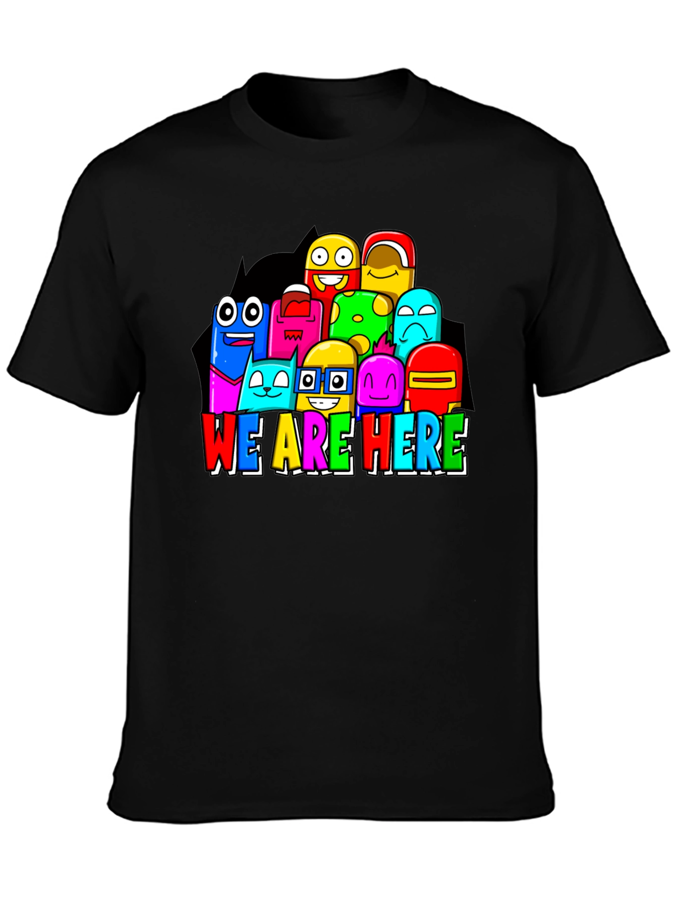 Colorful Cartoon Graphic T-Shirt