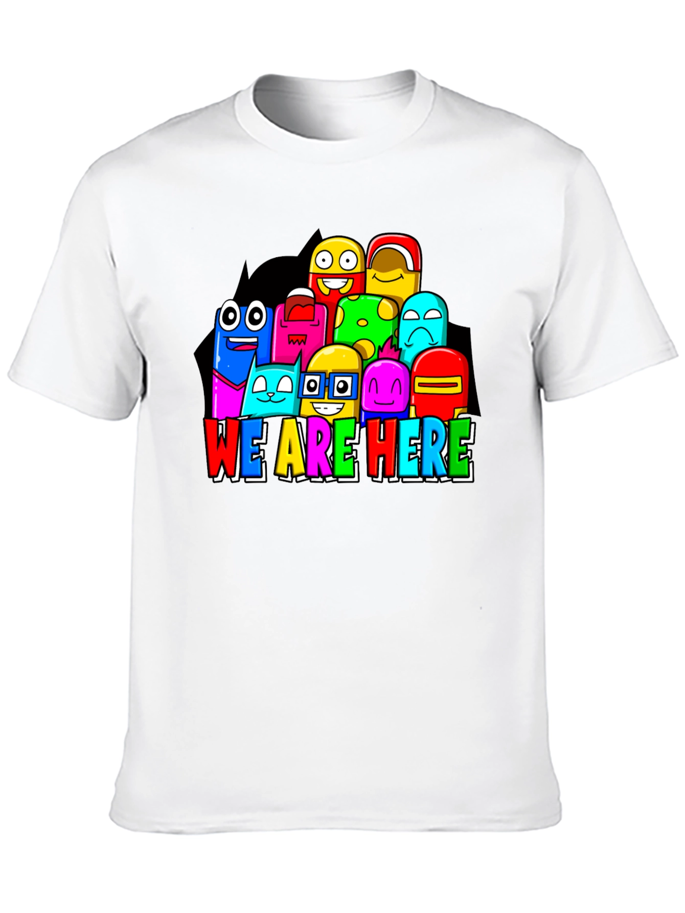 Colorful Cartoon Graphic T-Shirt