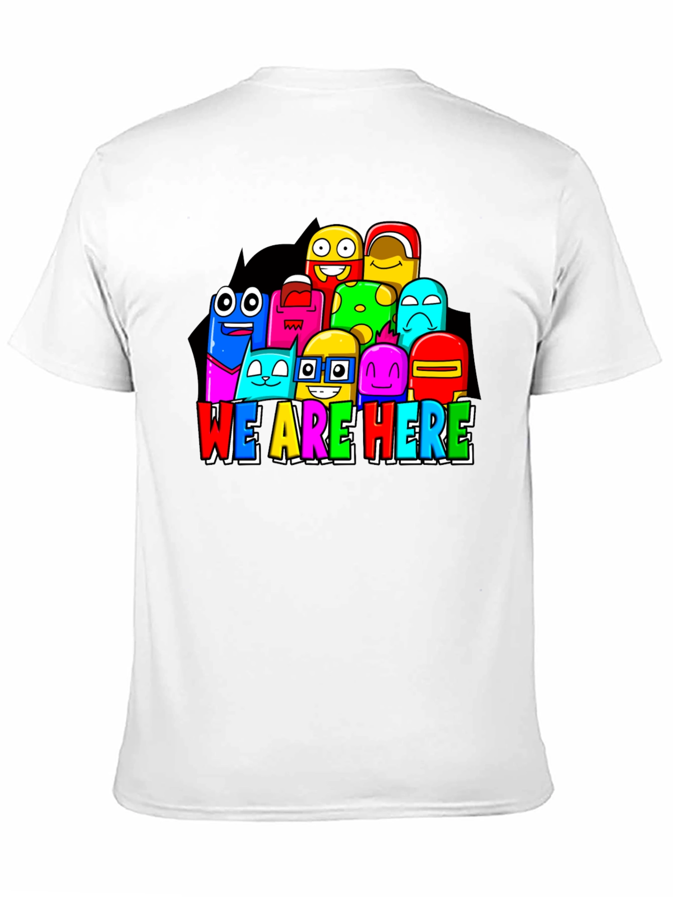 Colorful Cartoon Graphic T-Shirt