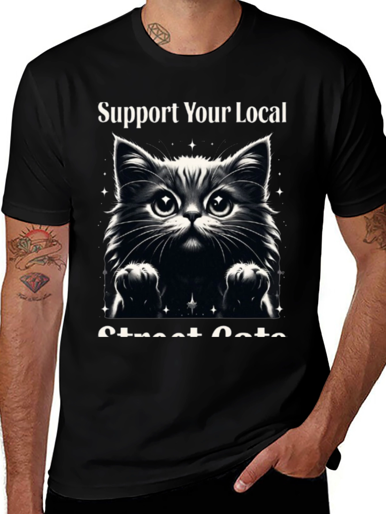 Support Your Local Street Cats Graphic Tee