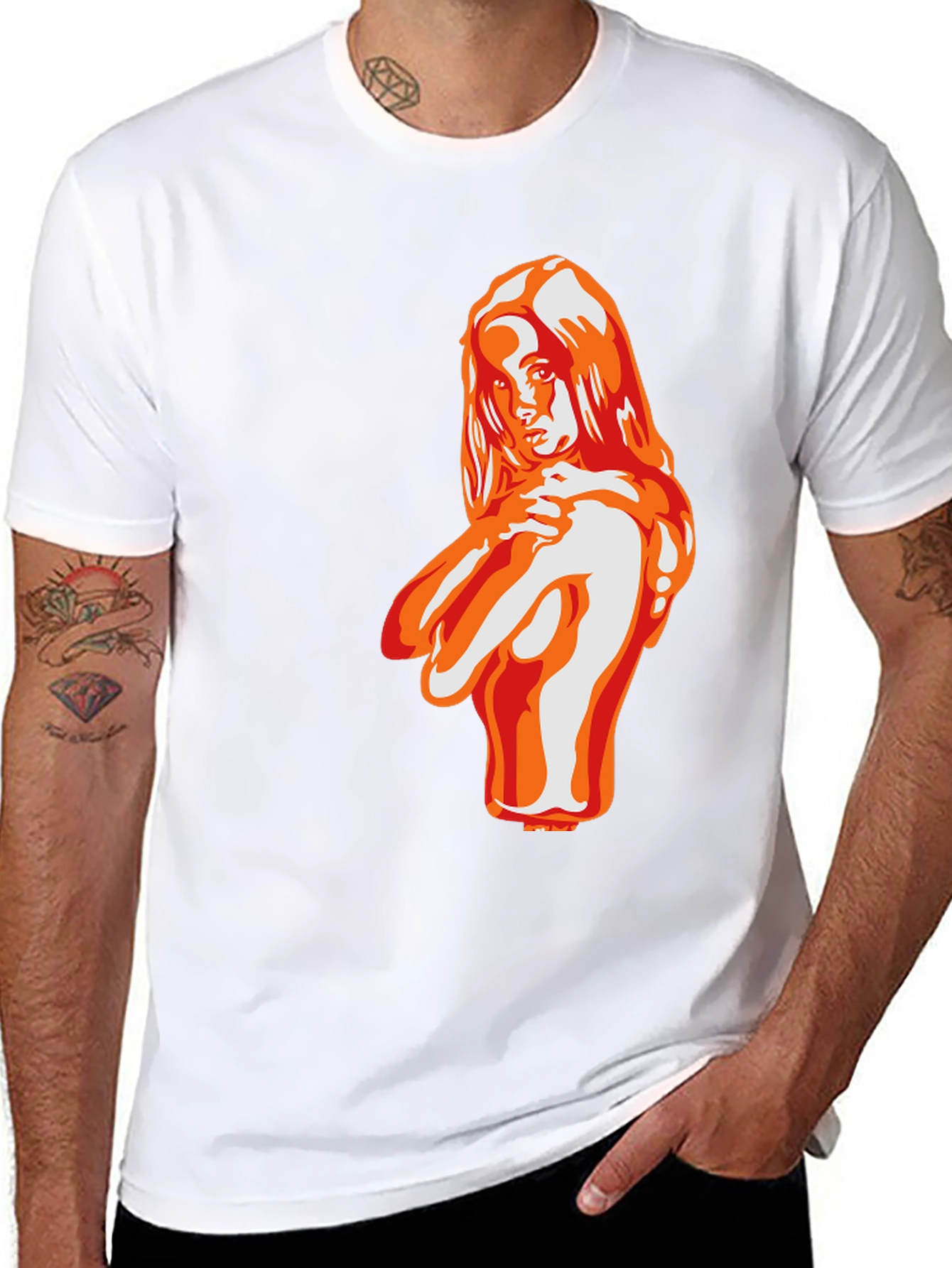 Bold Graphic Tee - Seductive Woman Illustration