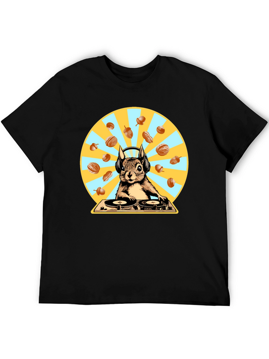 DJ Squirrel T-Shirt - Funky Animal Graphic Tee