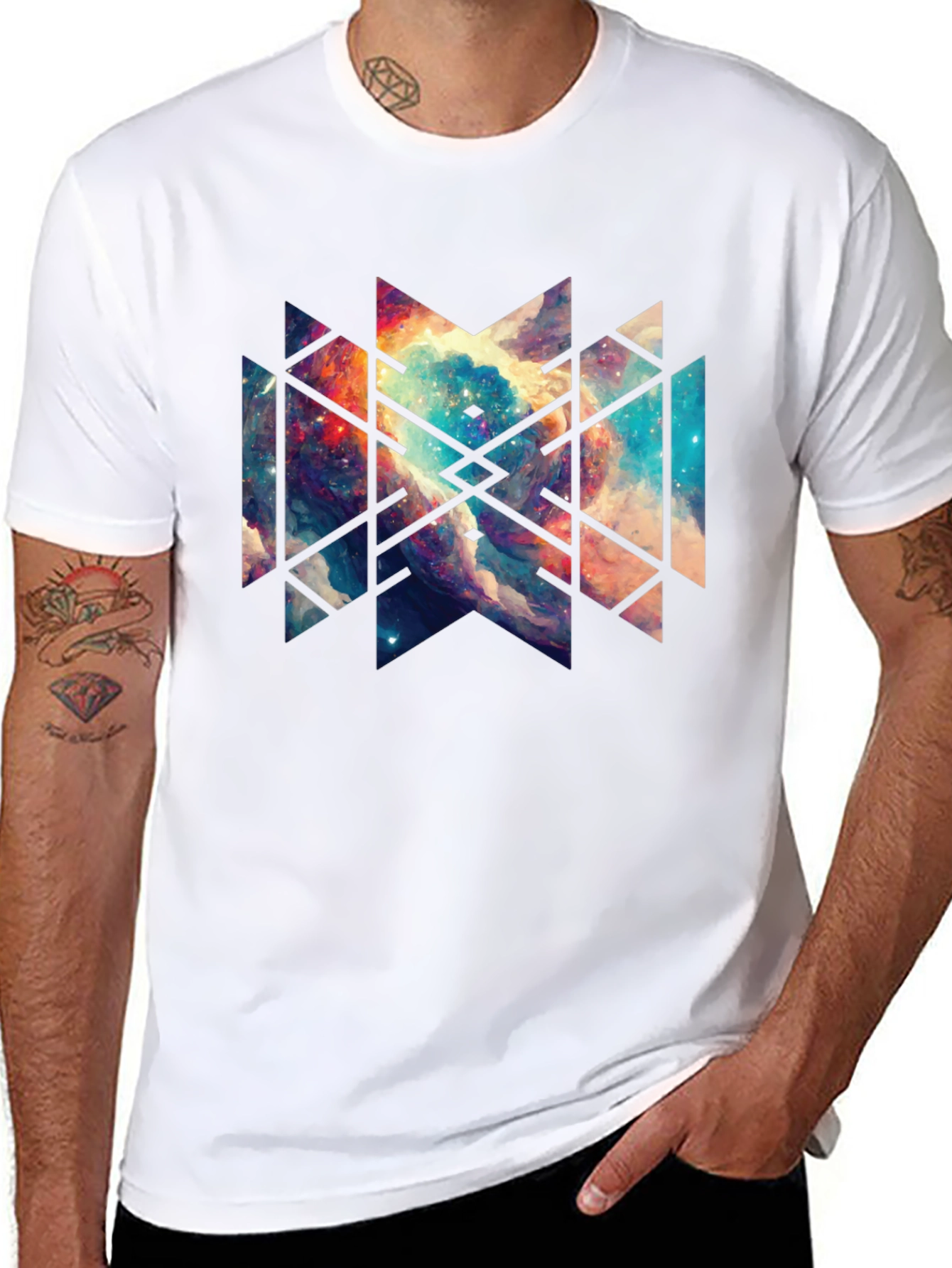 Cosmic Geometry Black T-Shirt