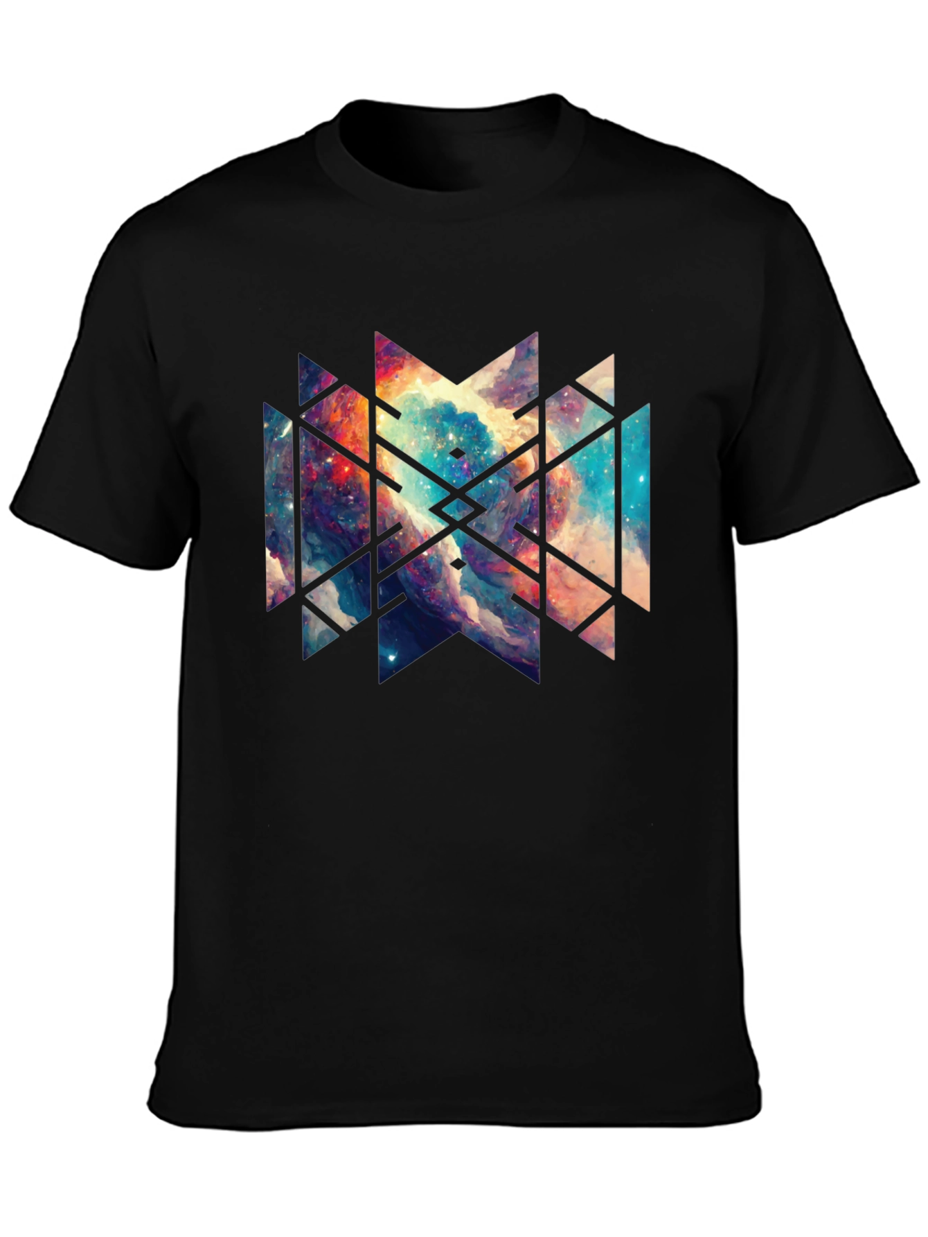 Cosmic Geometry Black T-Shirt