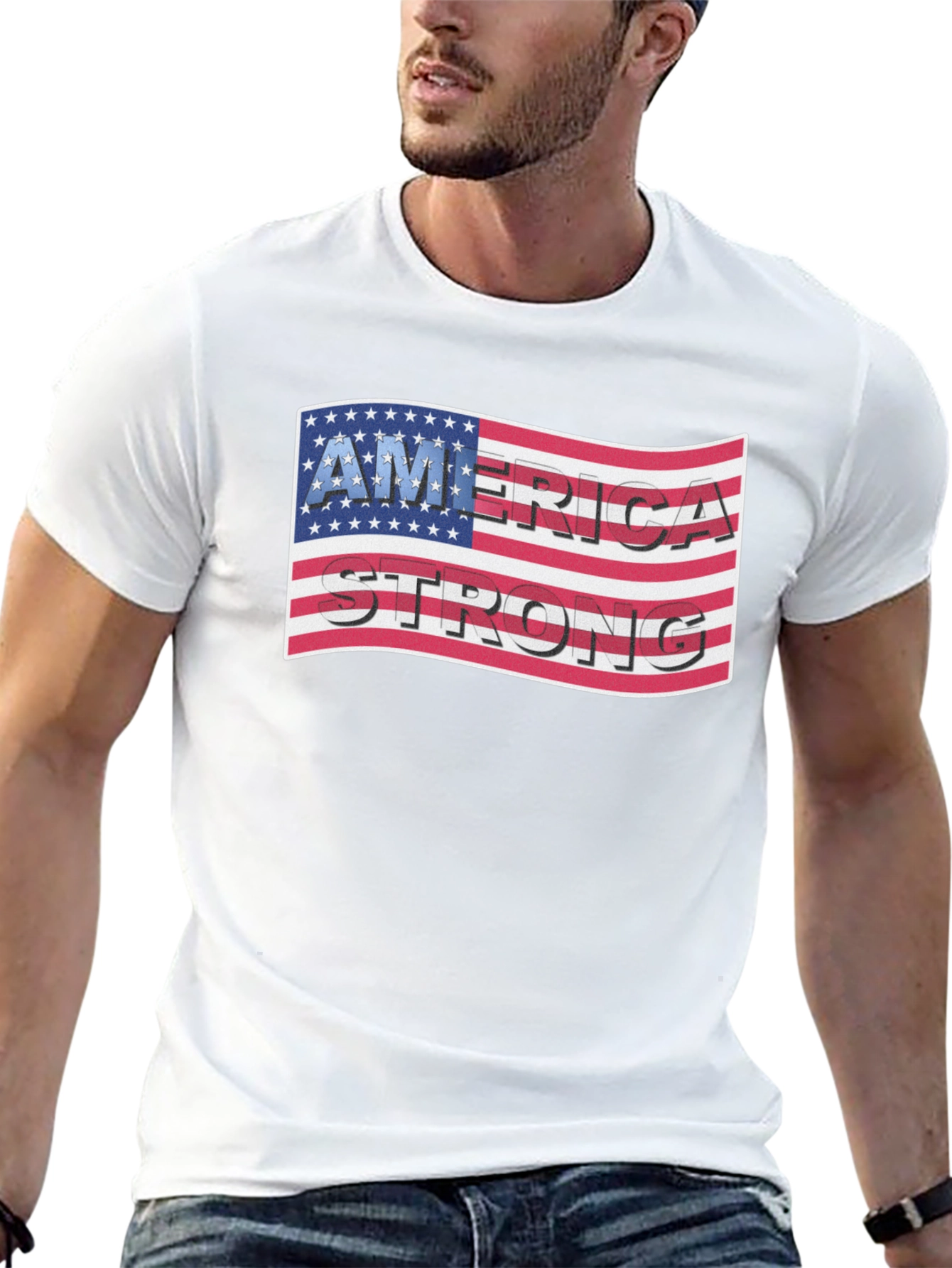 America Strong Patriotic T-Shirt