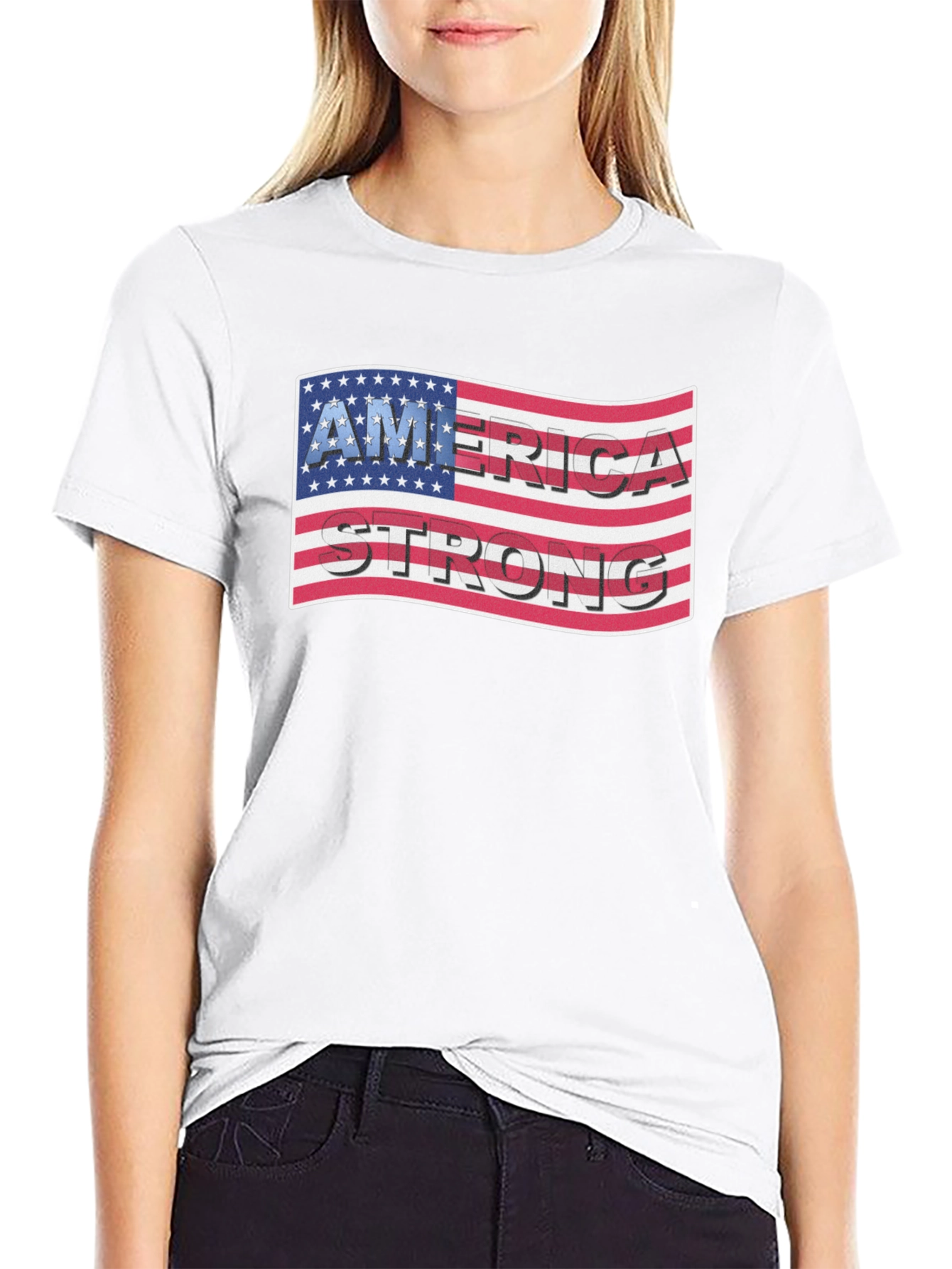 America Strong Patriotic T-Shirt