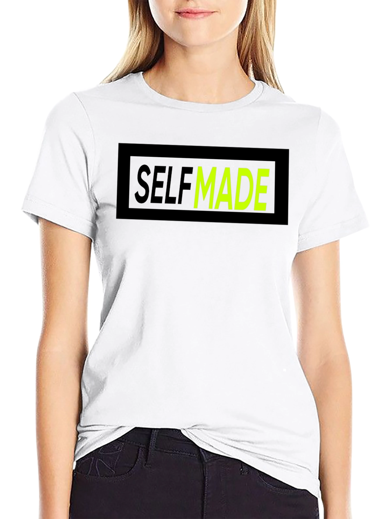 Self Made Graphic T-Shirt - Crew Neck Cotton Tee