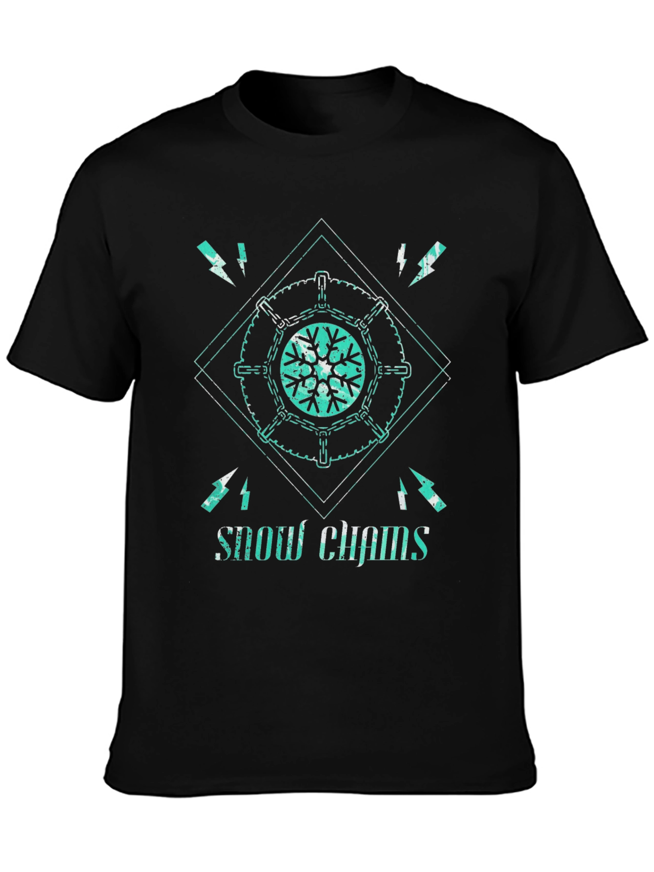 Snow Chains Graphic Tee - Cool Winter Design