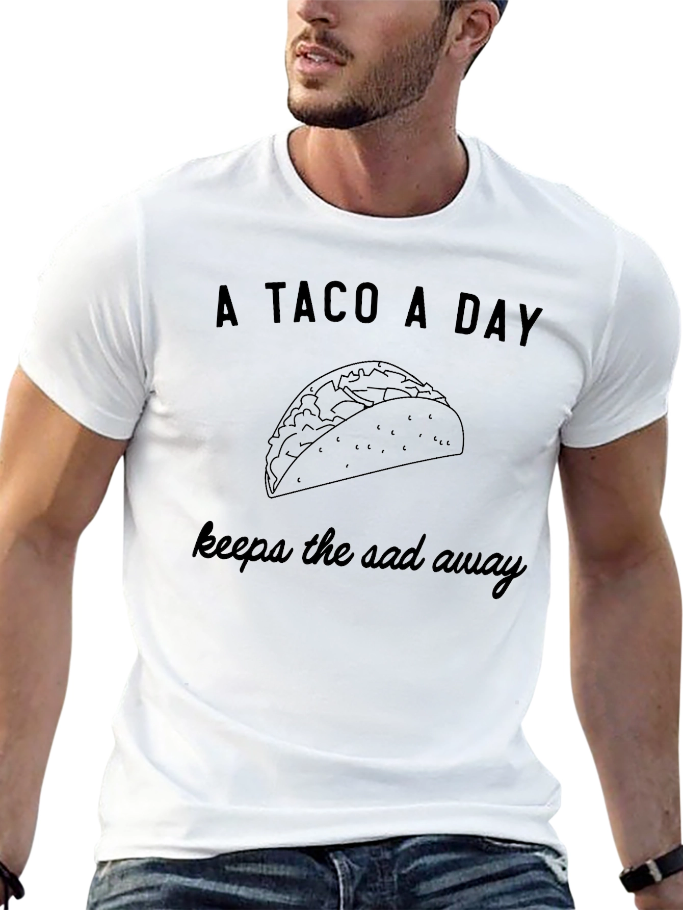 A Taco A Day Graphic Tee - Foodie T-Shirt