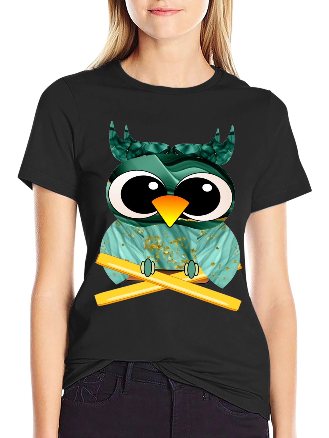 Whimsical Owl Graphic Tee - Unique Design