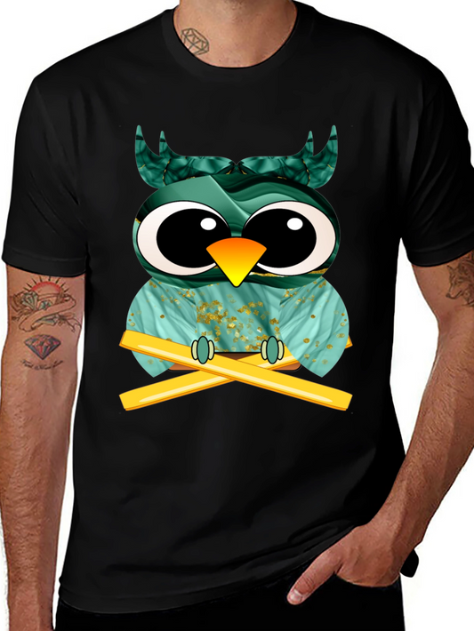 Whimsical Owl Graphic Tee - Unique Design