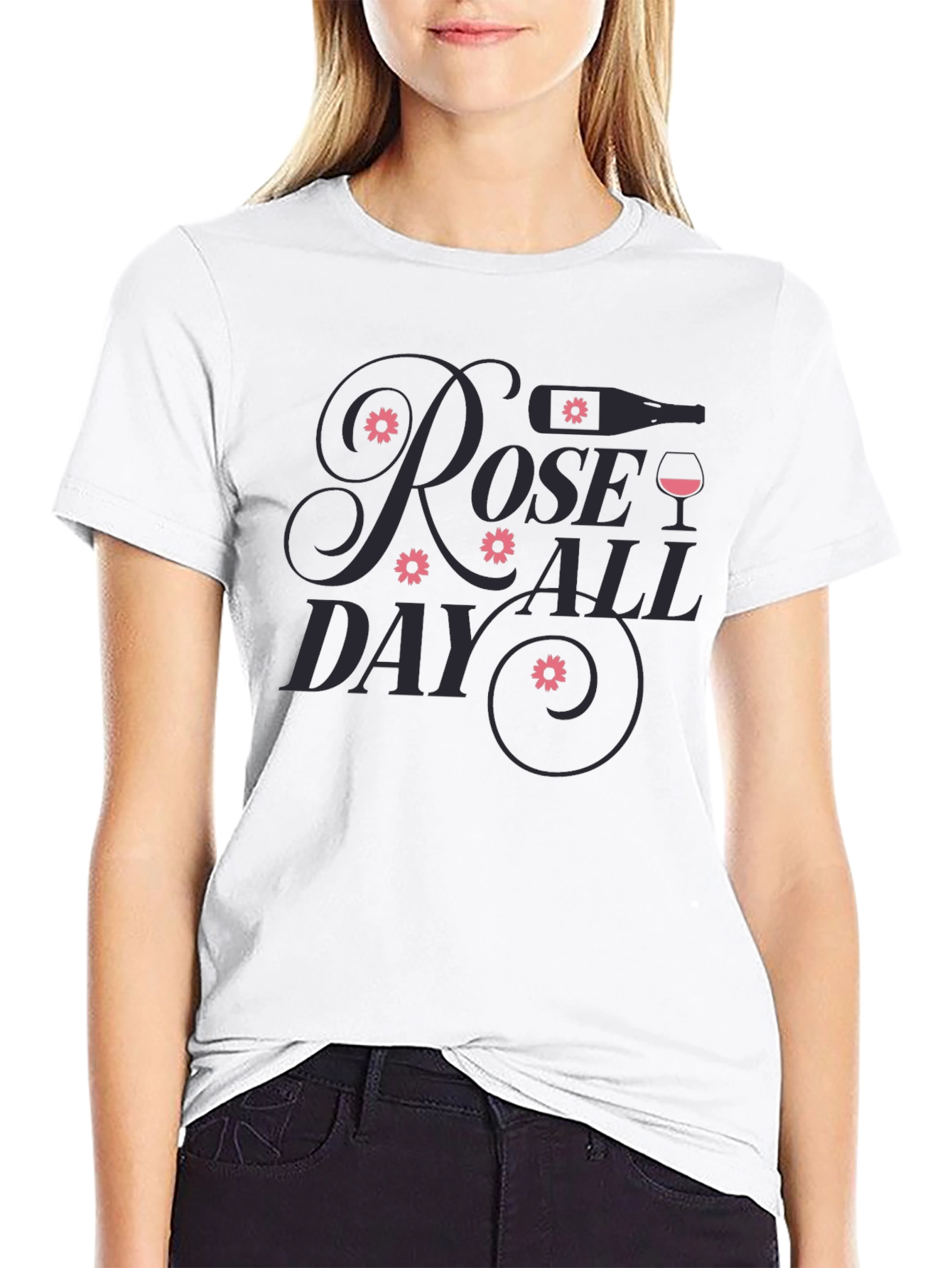 Rose All Day Graphic Tee - Stylish Comfort