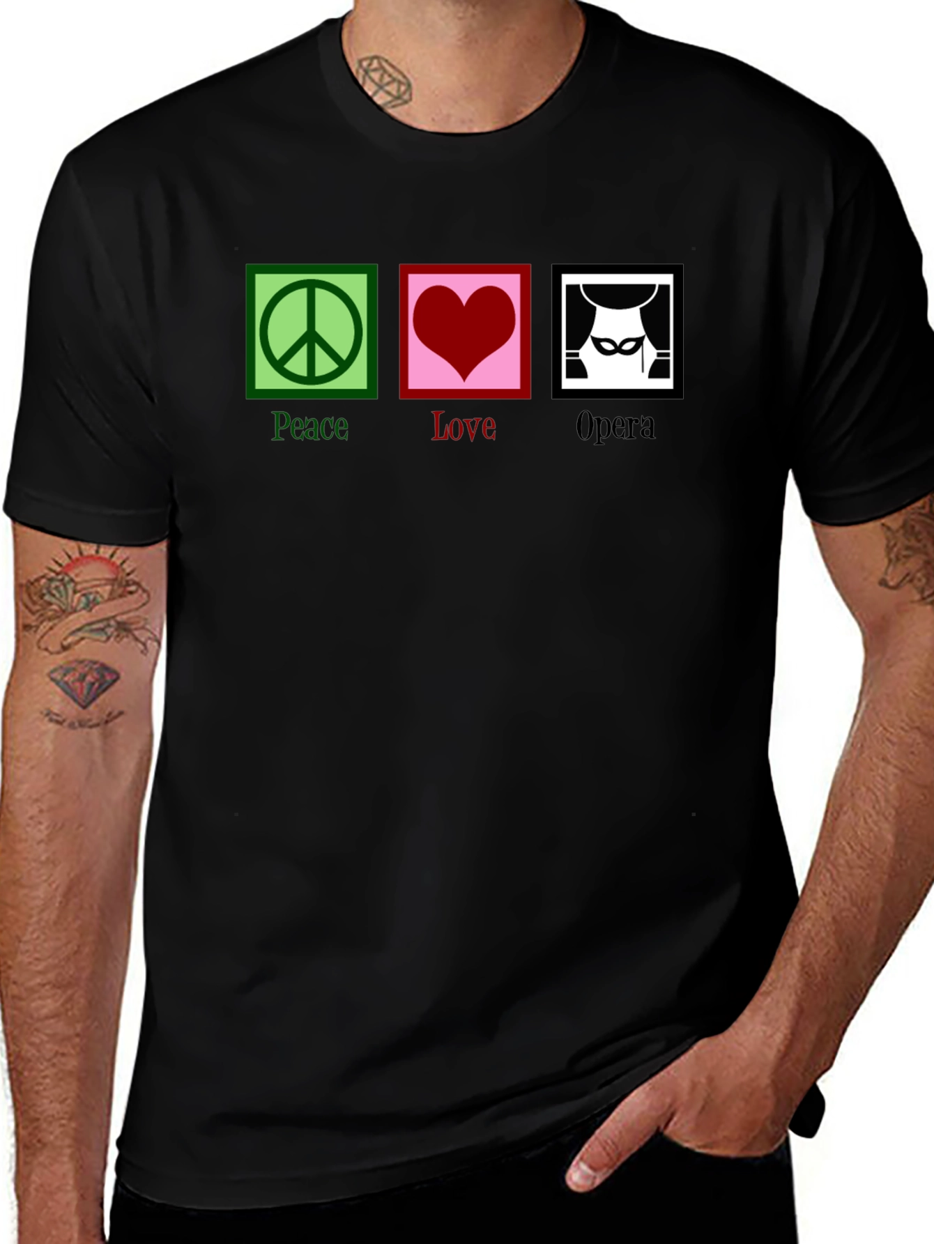 Peace Love Opera Graphic T-Shirt