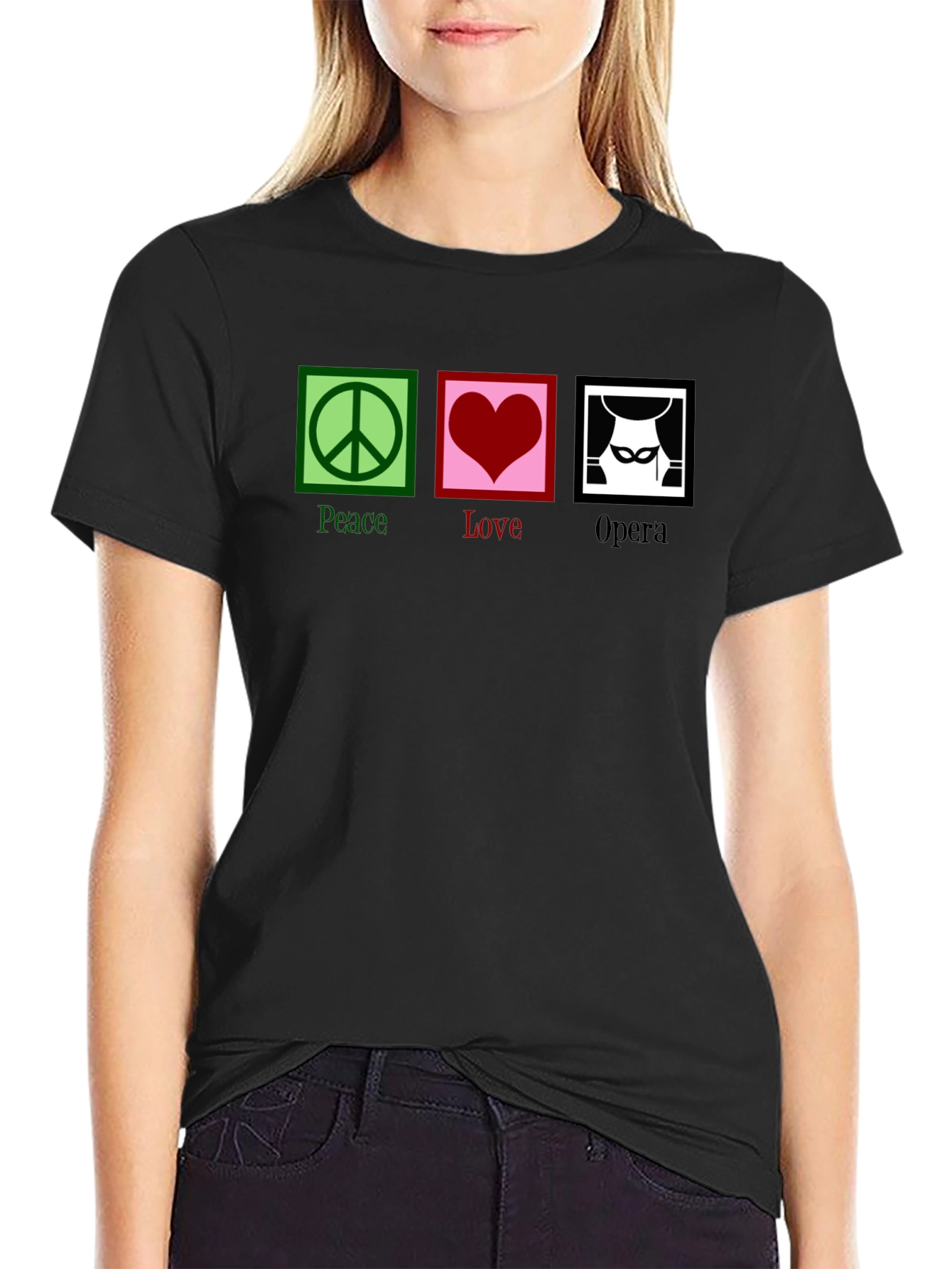 Peace Love Opera Graphic T-Shirt