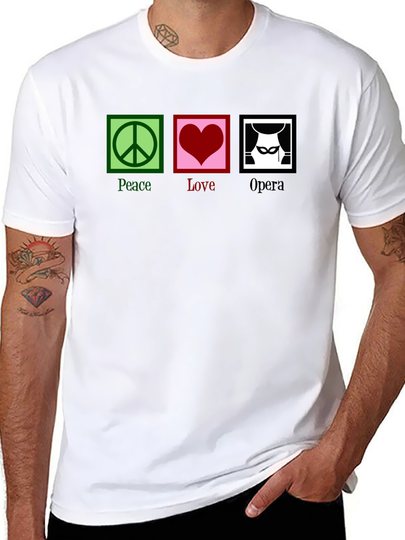 Peace Love Opera Graphic T-Shirt