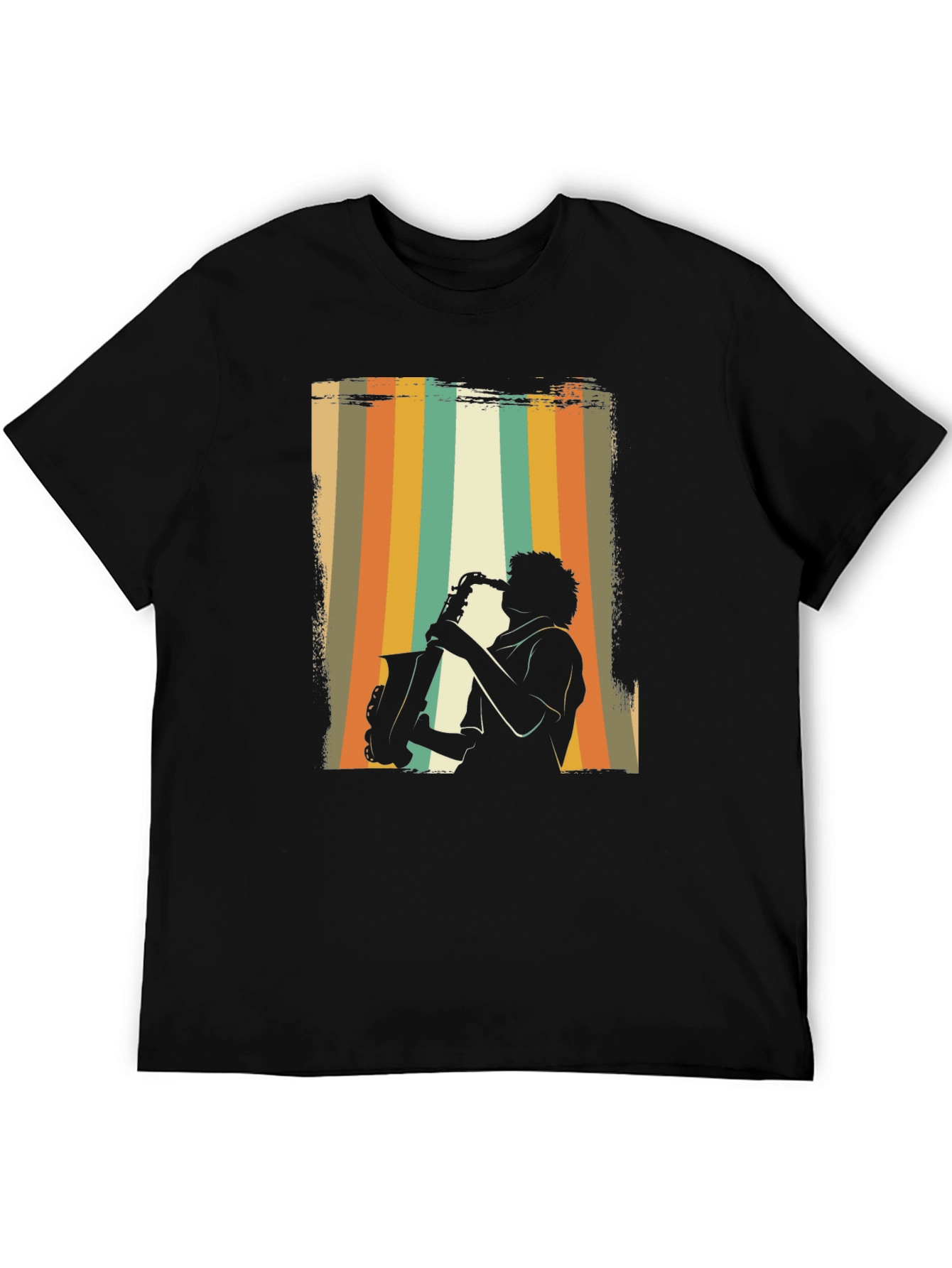 Retro Saxophone Player Graphic T-Shirt
