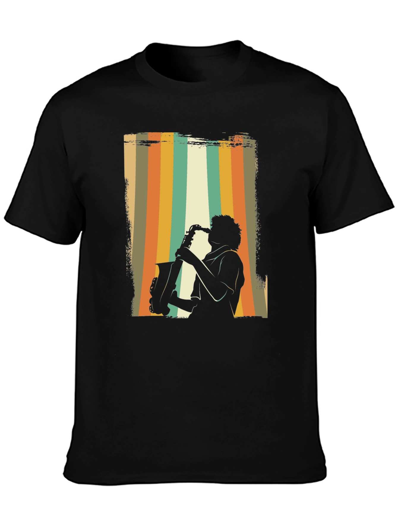 Retro Saxophone Player Graphic T-Shirt