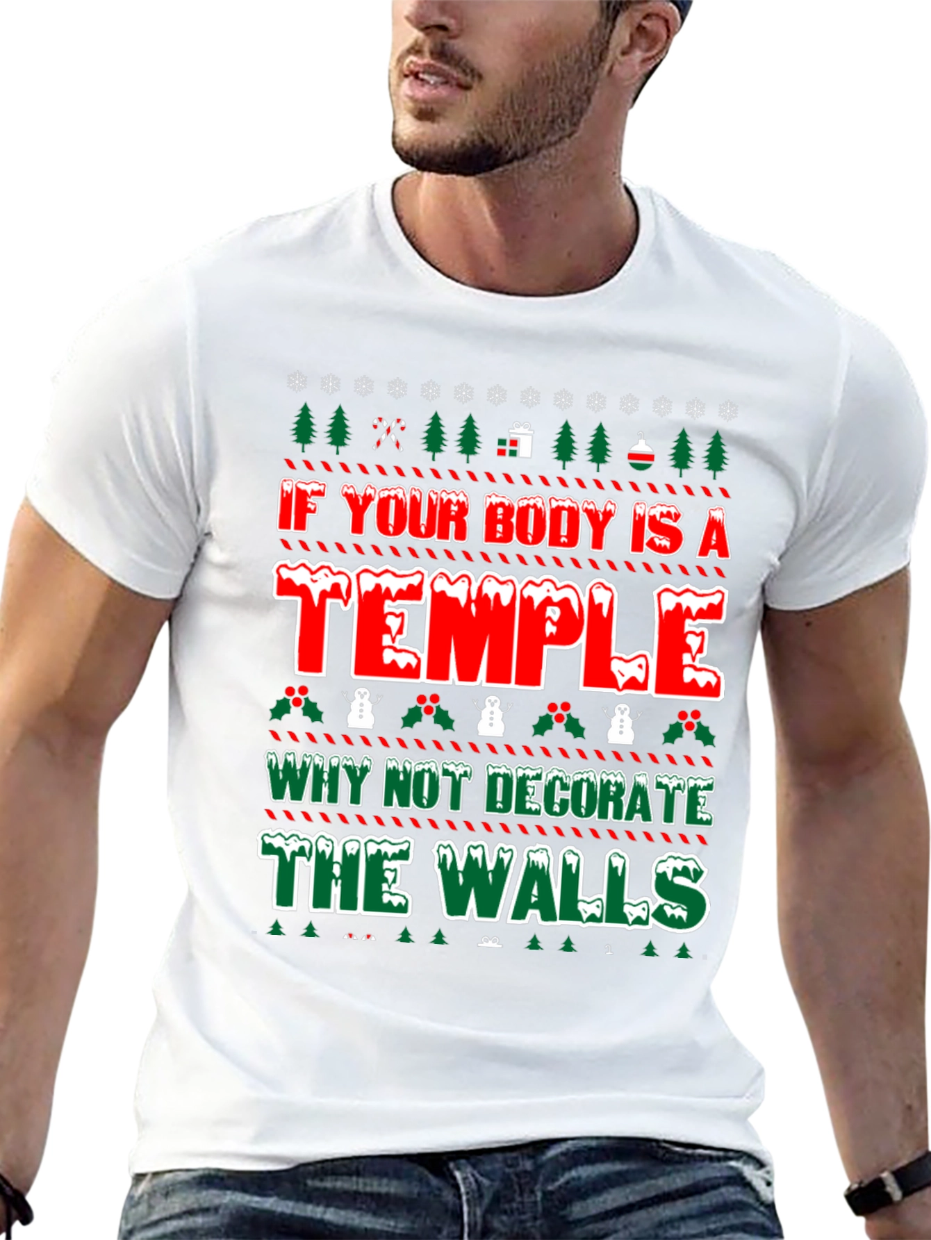 Funny Tattoo Lover Ugly Christmas T-Shirt
