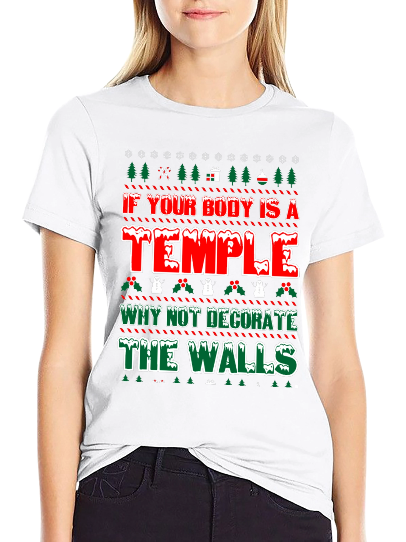 Funny Tattoo Lover Ugly Christmas T-Shirt