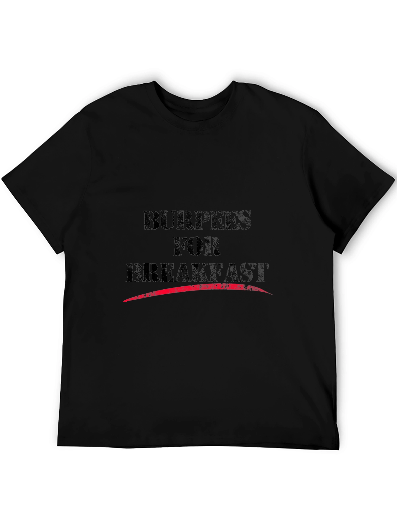 Burpees for Breakfast Black T-Shirt