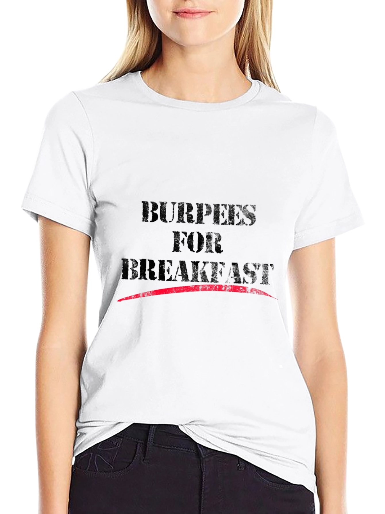 Burpees for Breakfast Black T-Shirt