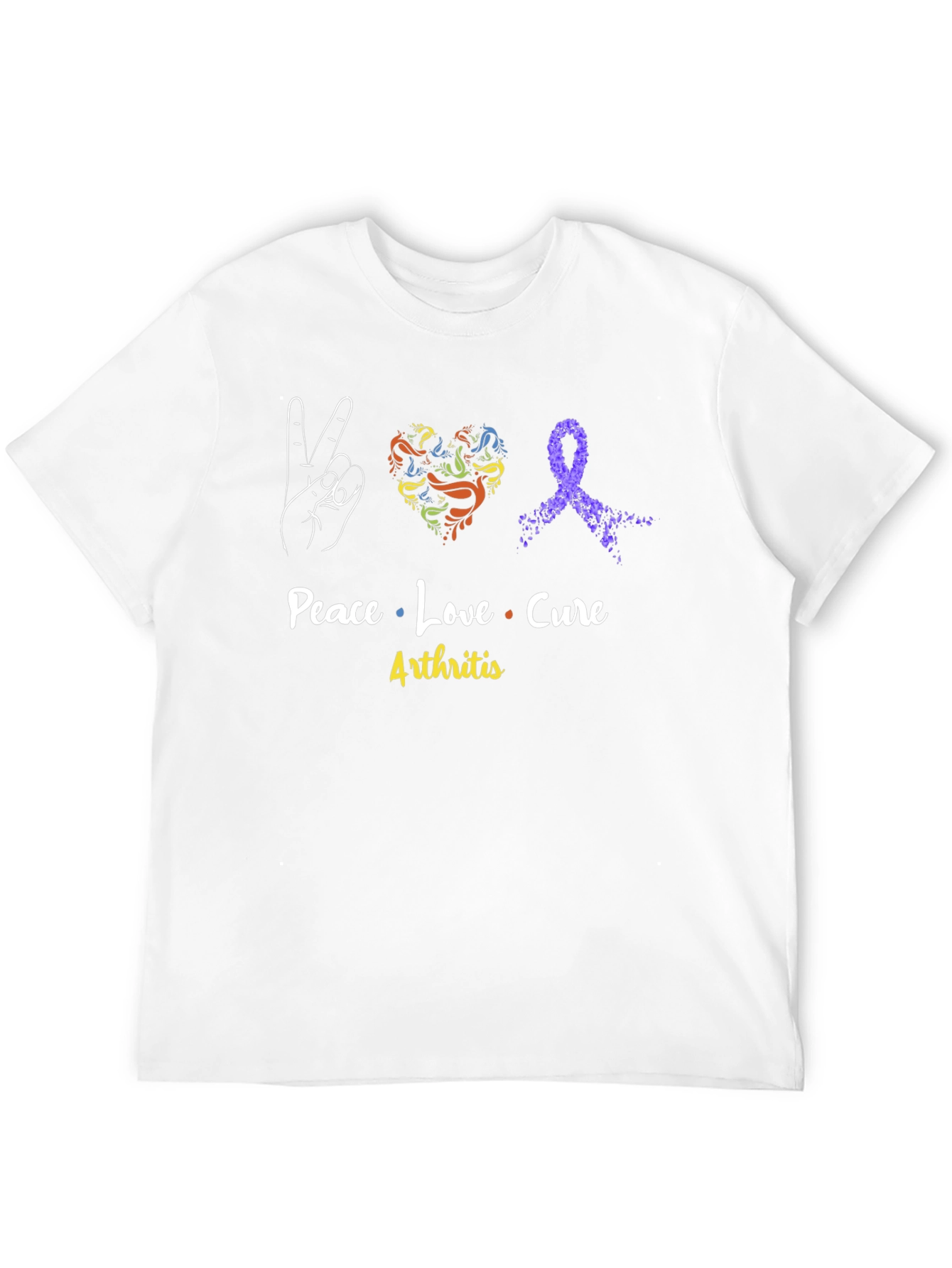 Peace Love Cure Arthritis Awareness T-Shirt