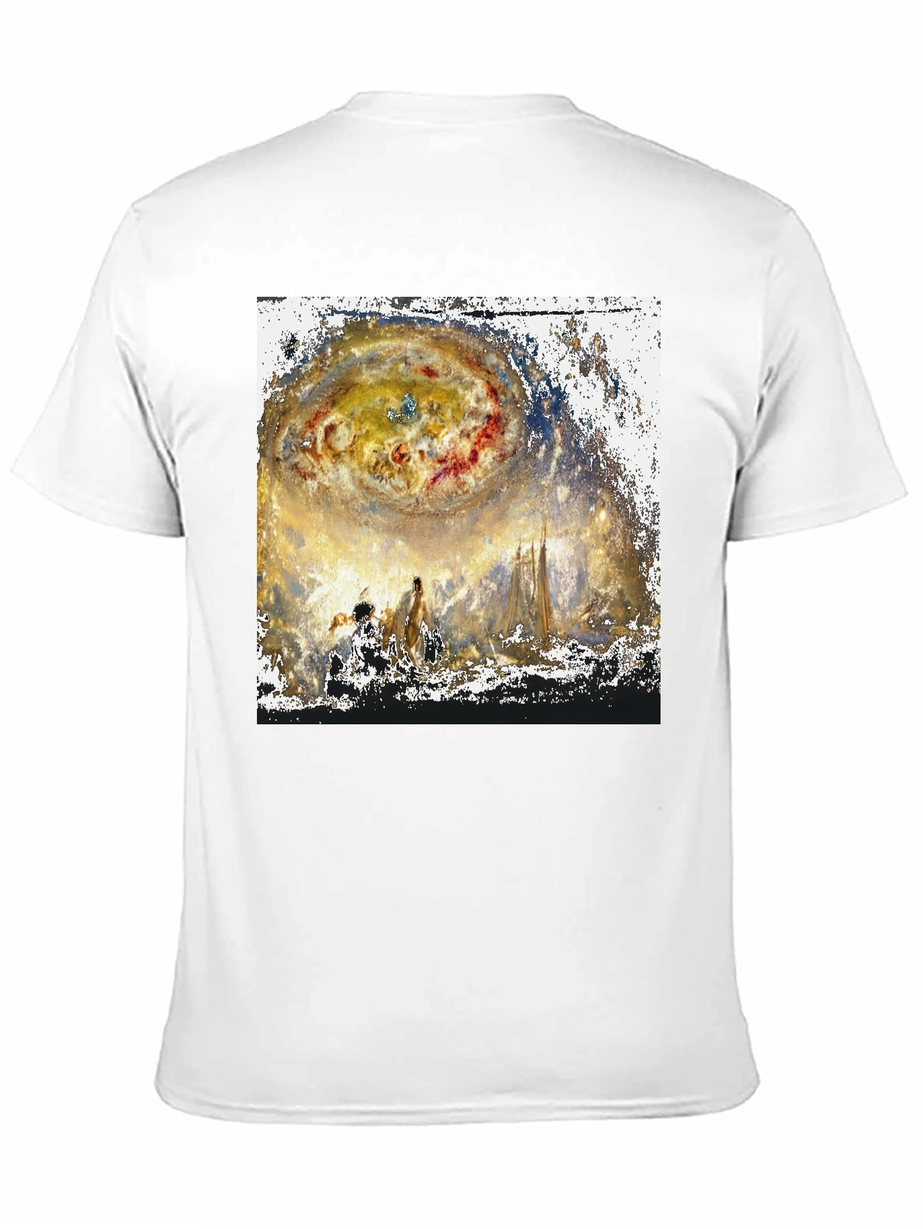 Celestial Impression T-Shirt - Artistic Galaxy Design