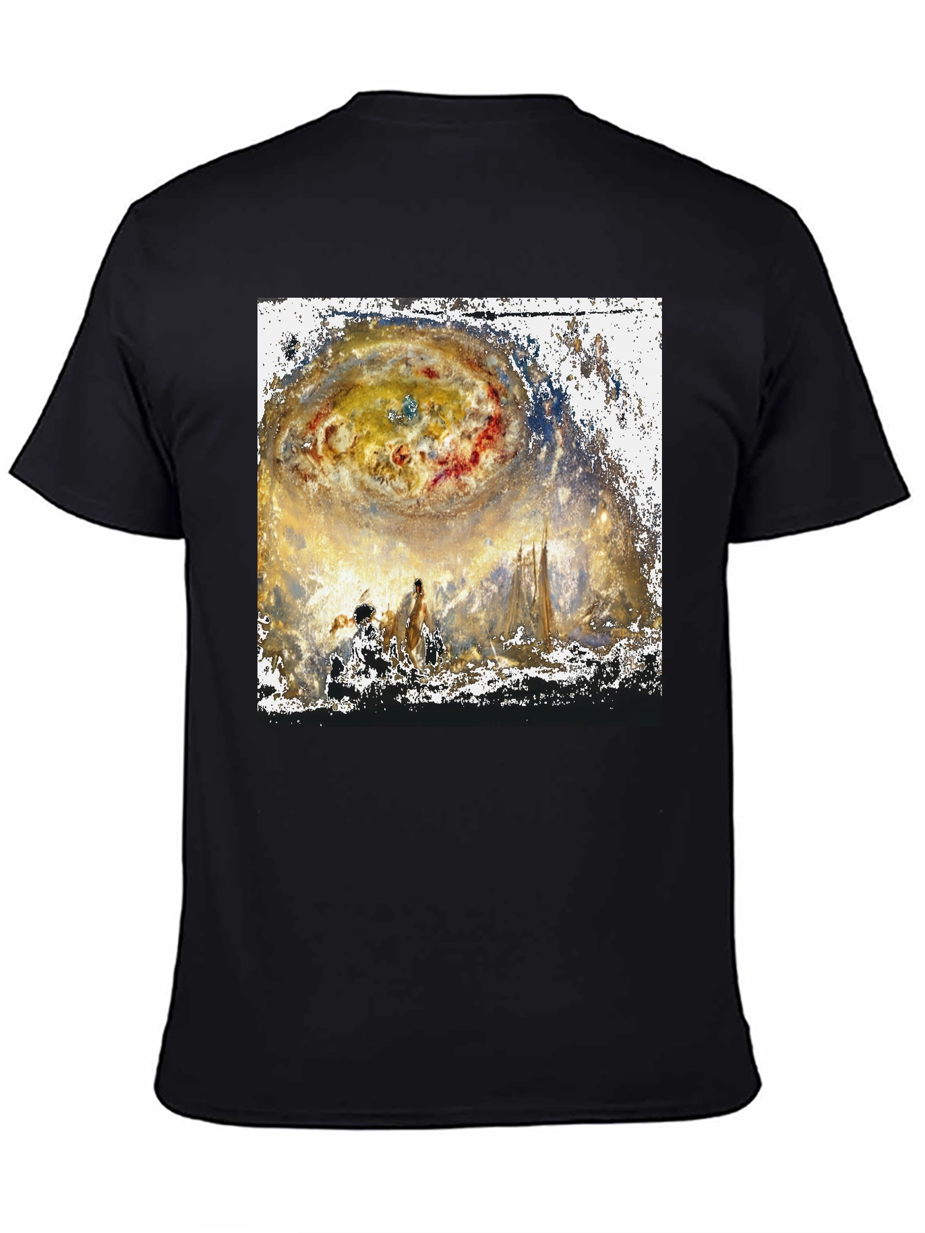 Celestial Impression T-Shirt - Artistic Galaxy Design