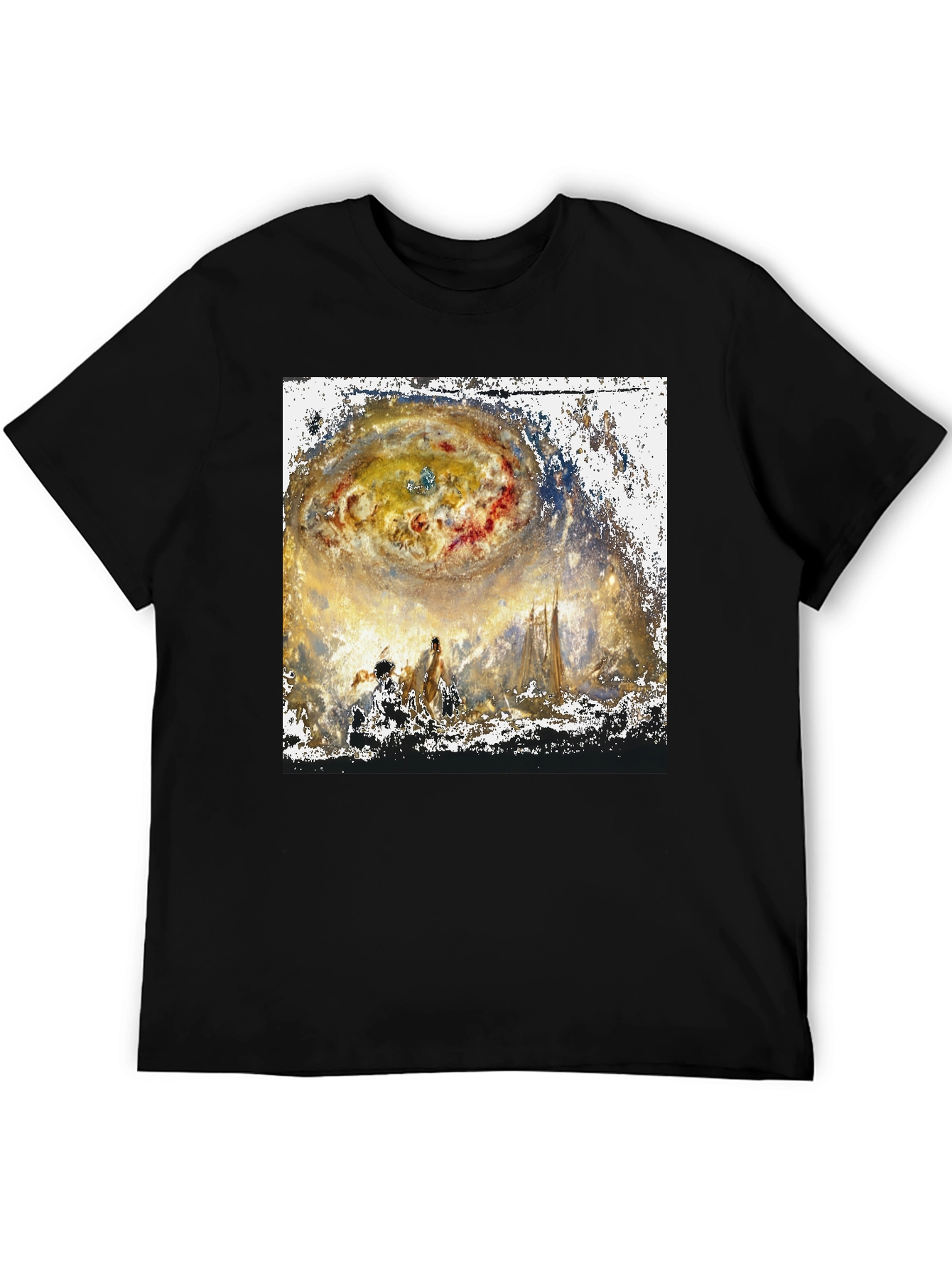 Celestial Impression T-Shirt - Artistic Galaxy Design