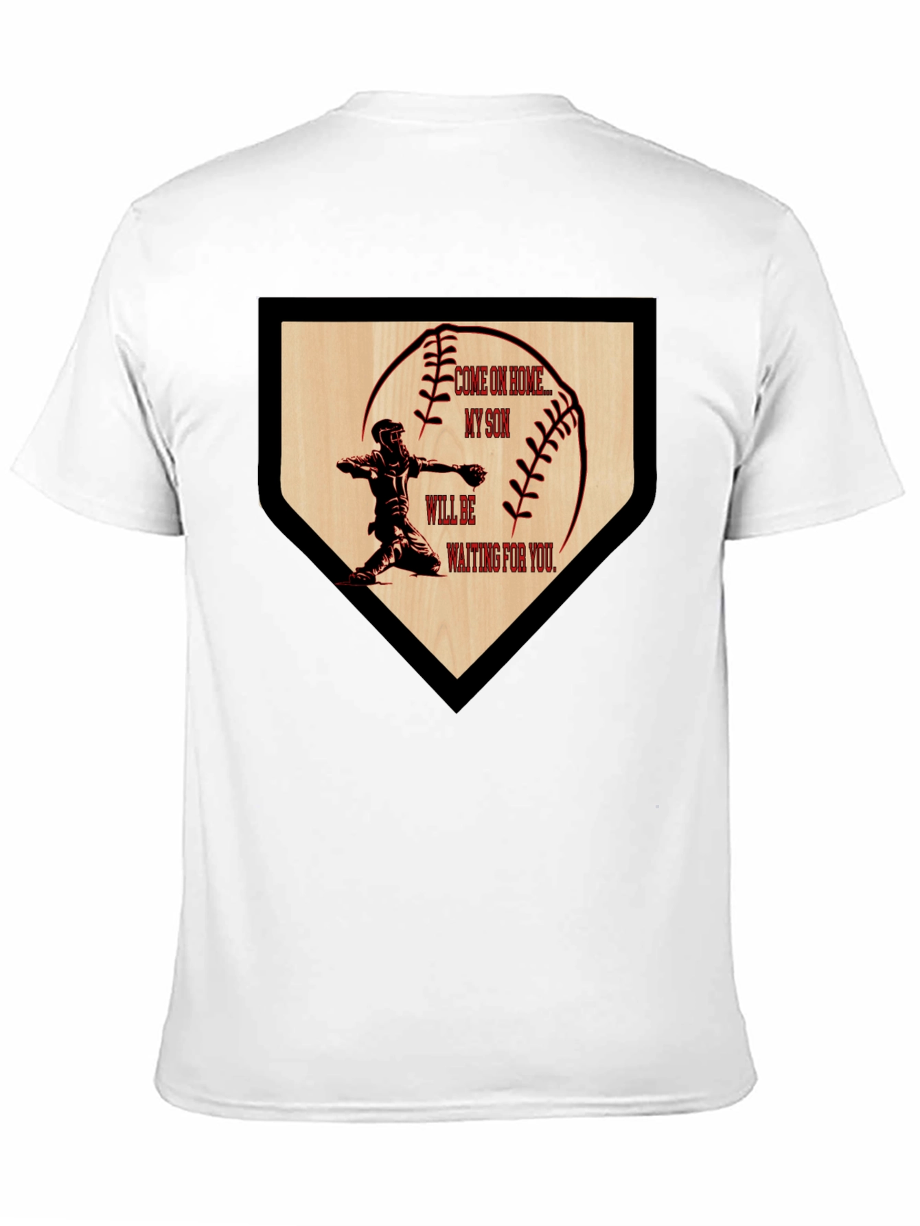 Baseball Home Plate Son Waiting T-Shirt