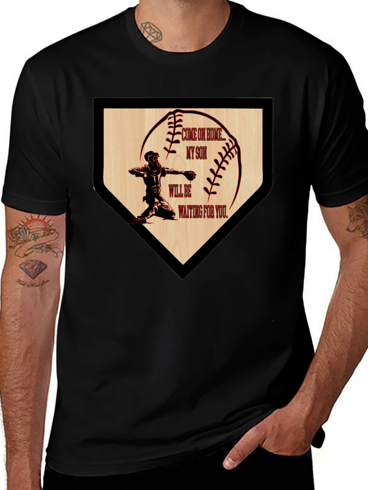 Baseball Home Plate Son Waiting T-Shirt