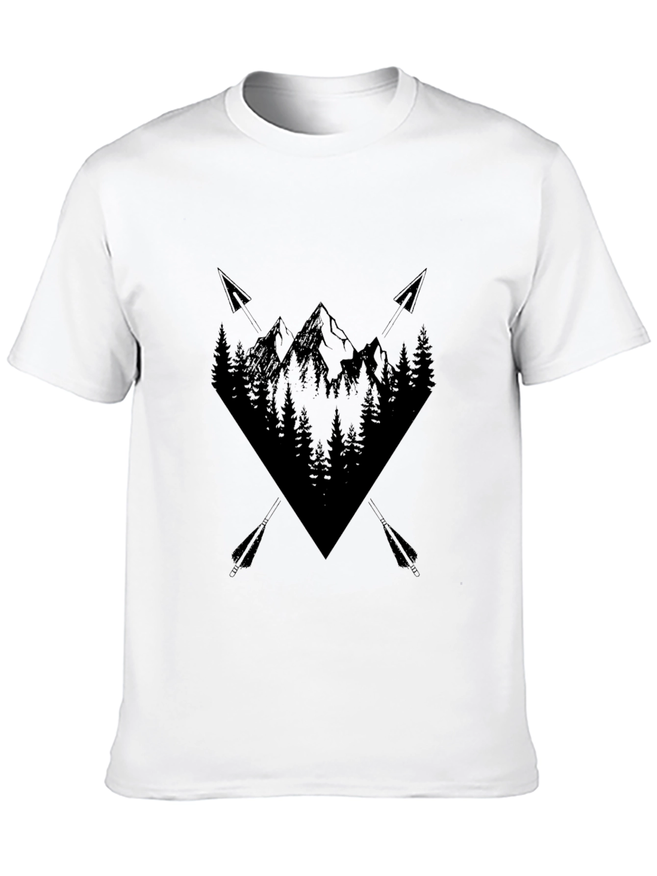 Mens Black Mountain Arrow Graphic Tee