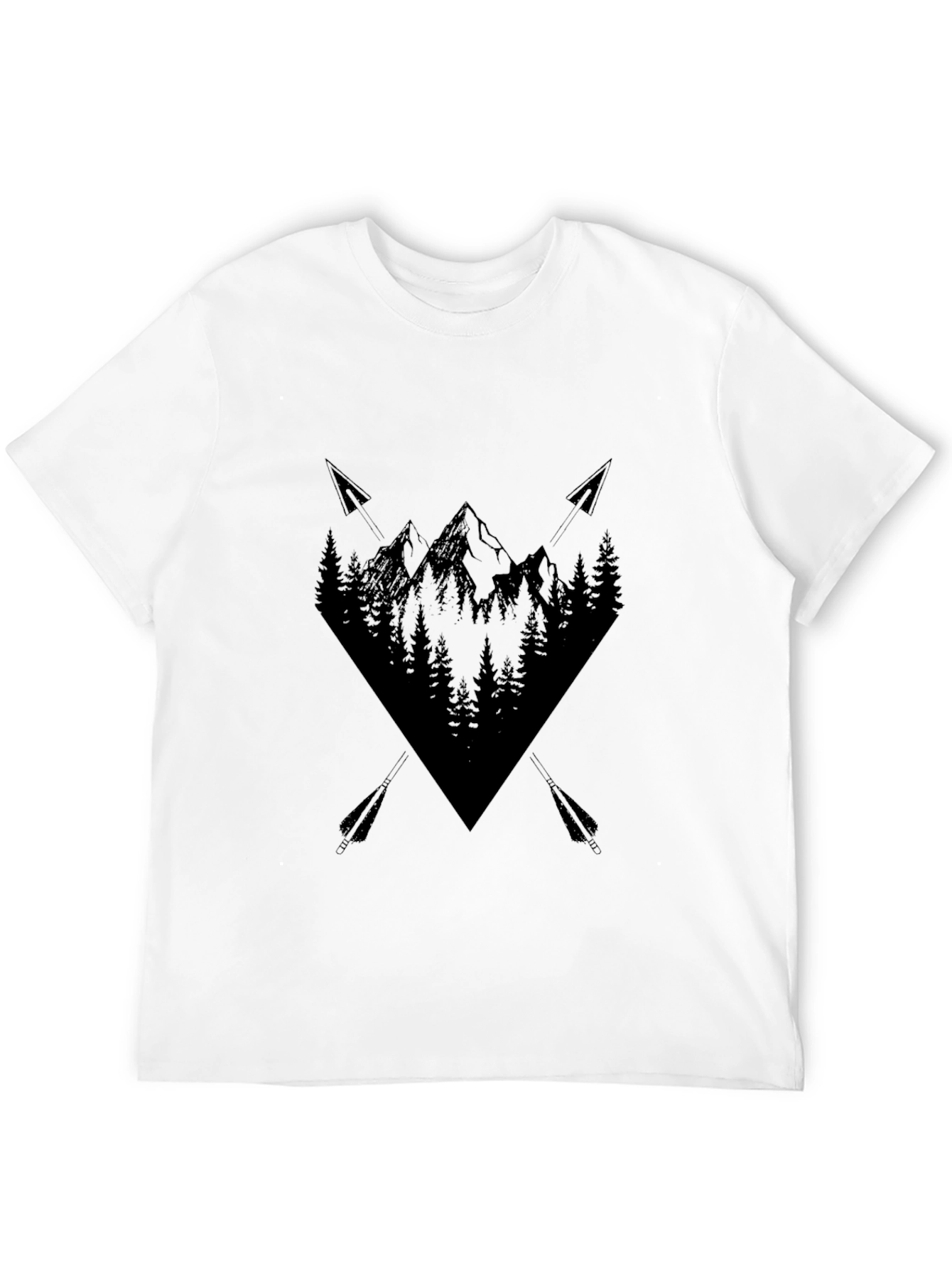 Mens Black Mountain Arrow Graphic Tee