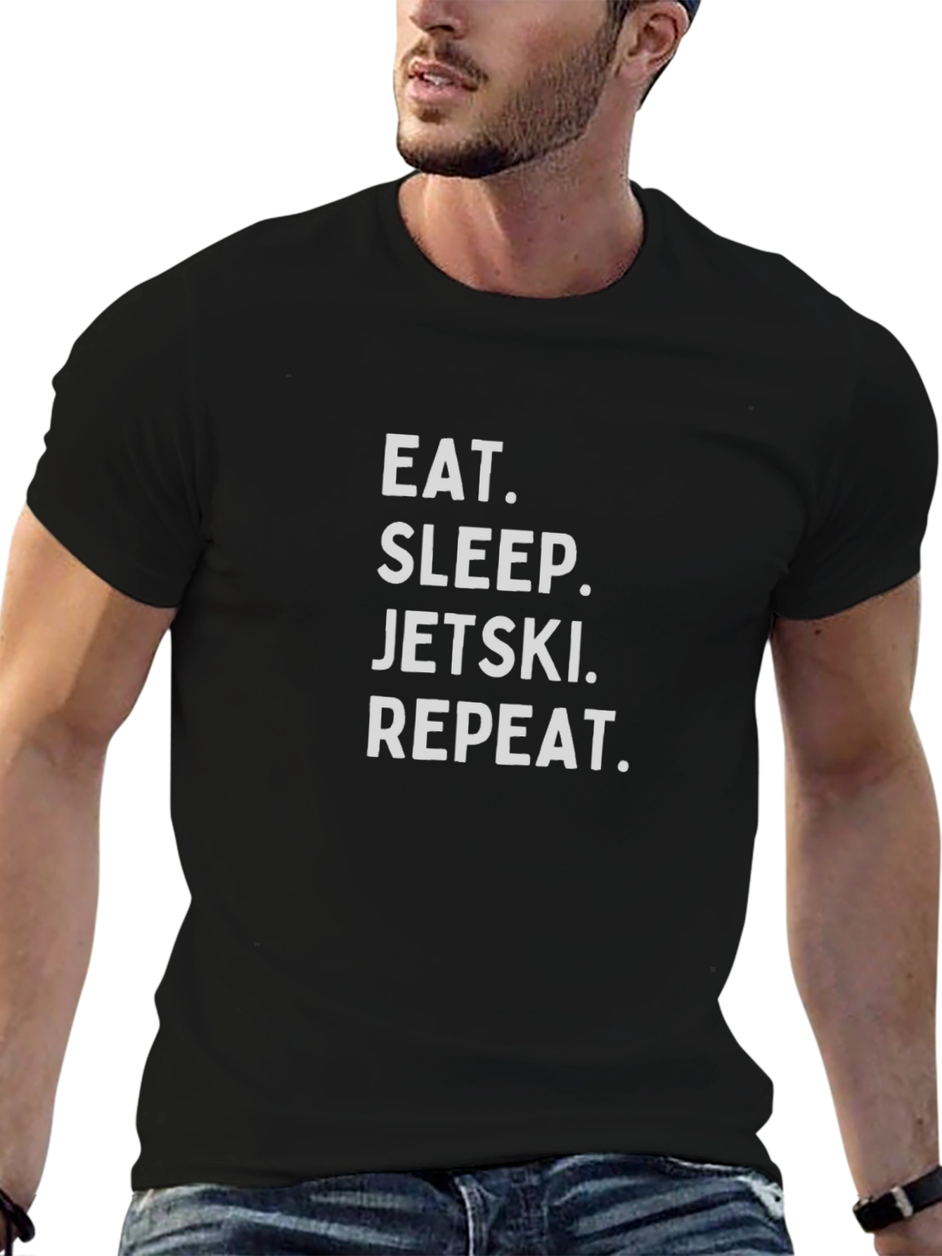 Eat Sleep Jetski Repeat Graphic T-Shirt