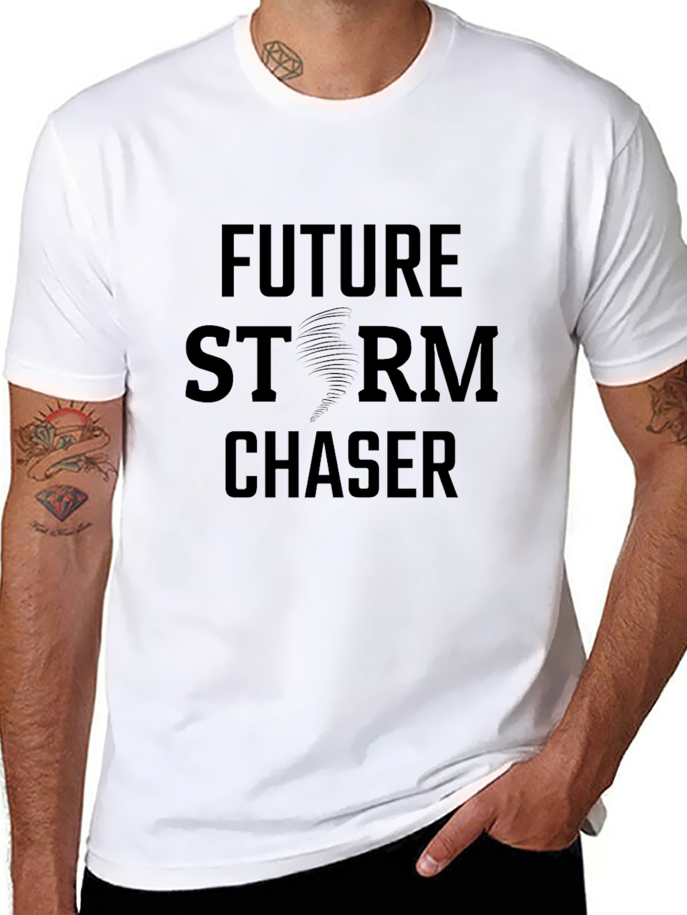 Future Storm Chaser Black Graphic T-Shirt