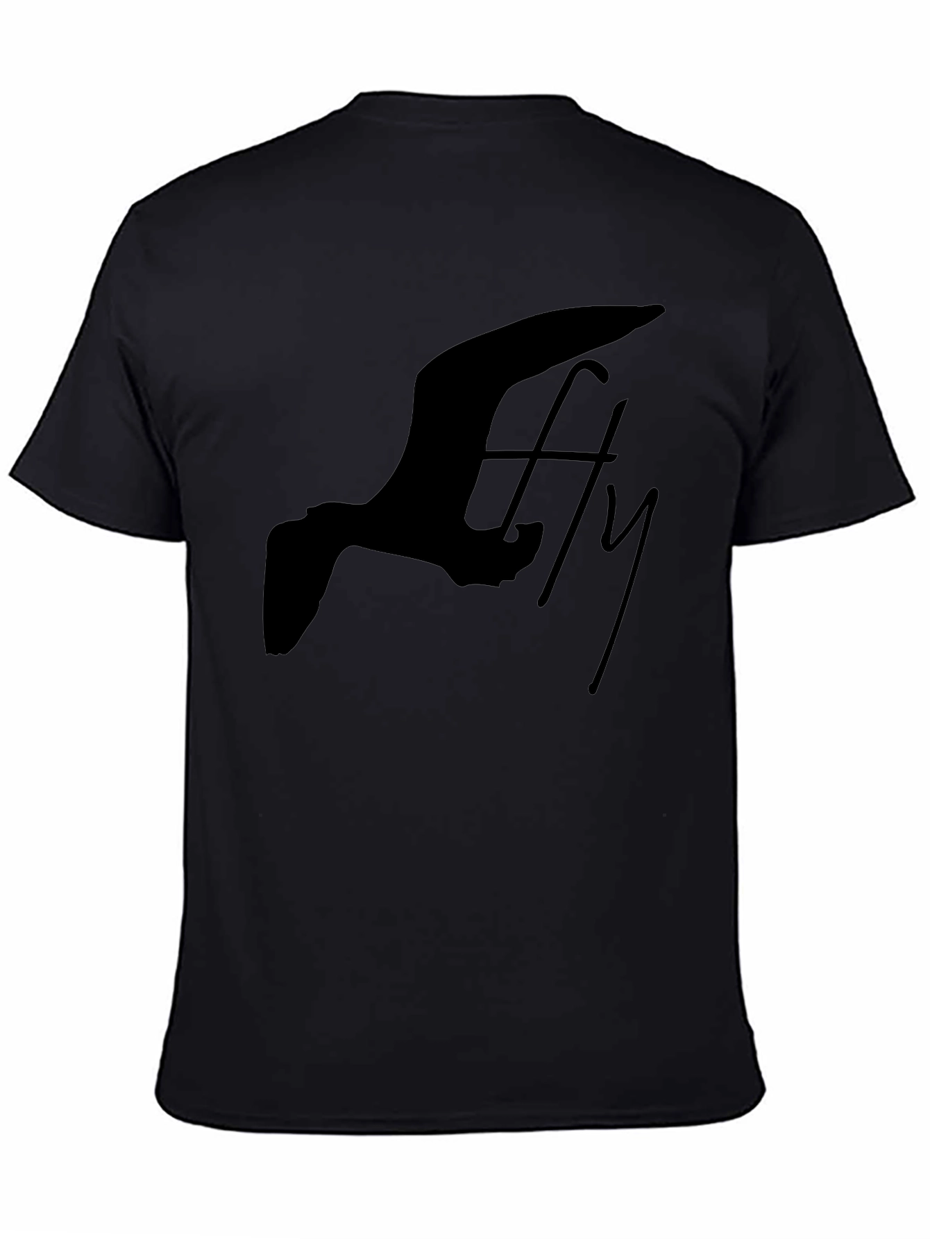 Fly High Graphic Tee - Black Cotton Blend